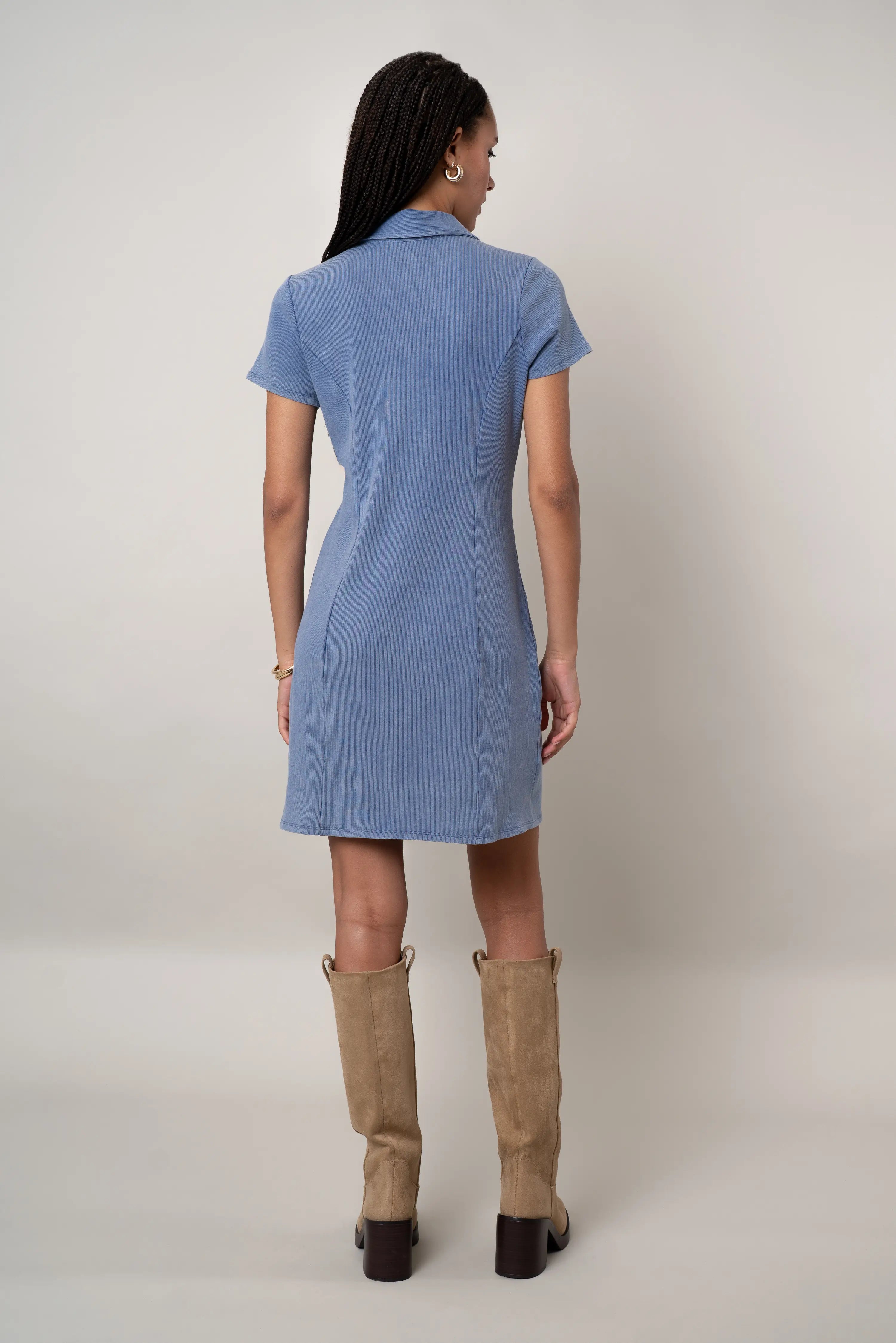 The Short Sleeve Polo Mini Dress