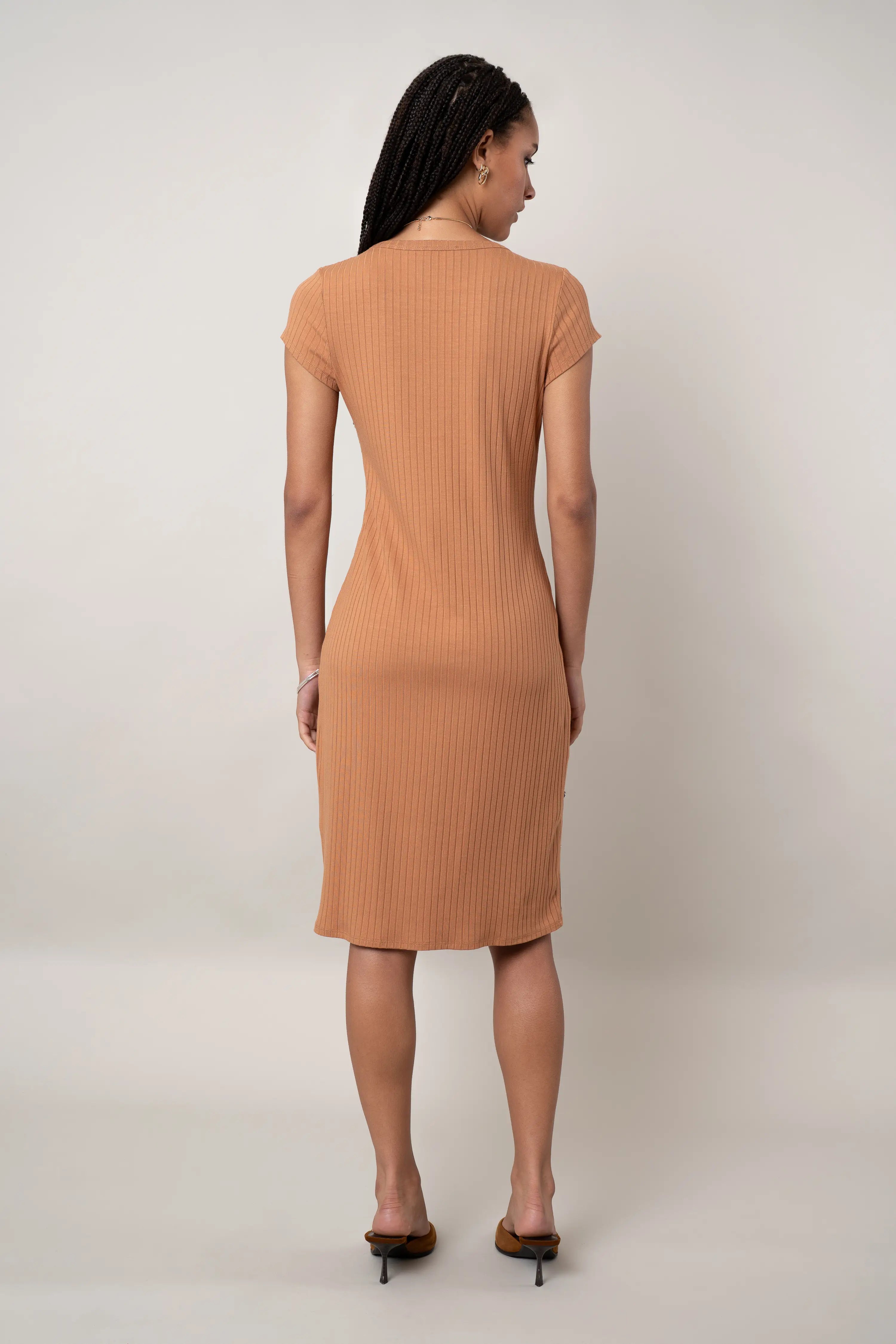 The Asymmetrical Button Dress