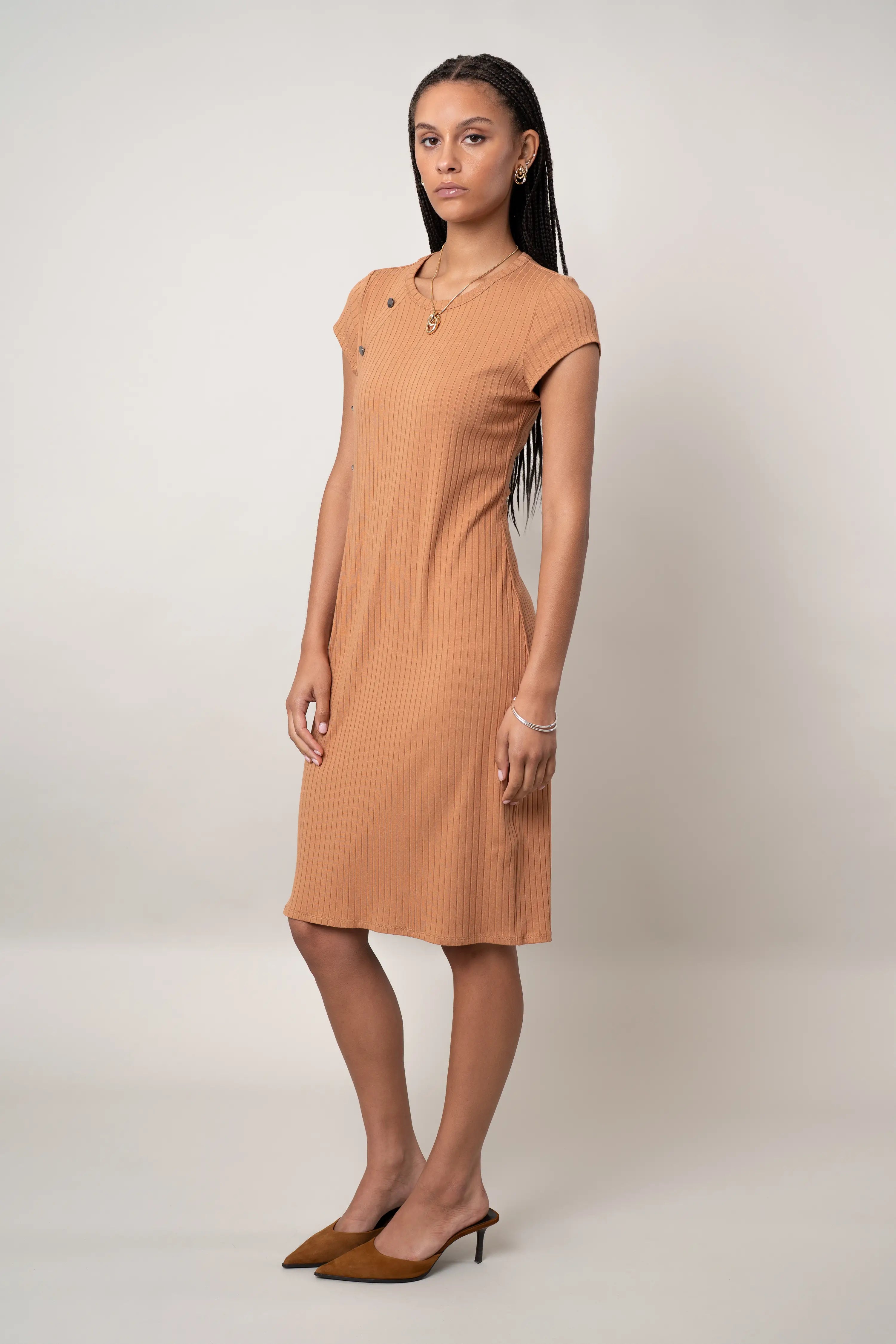 The Asymmetrical Button Dress