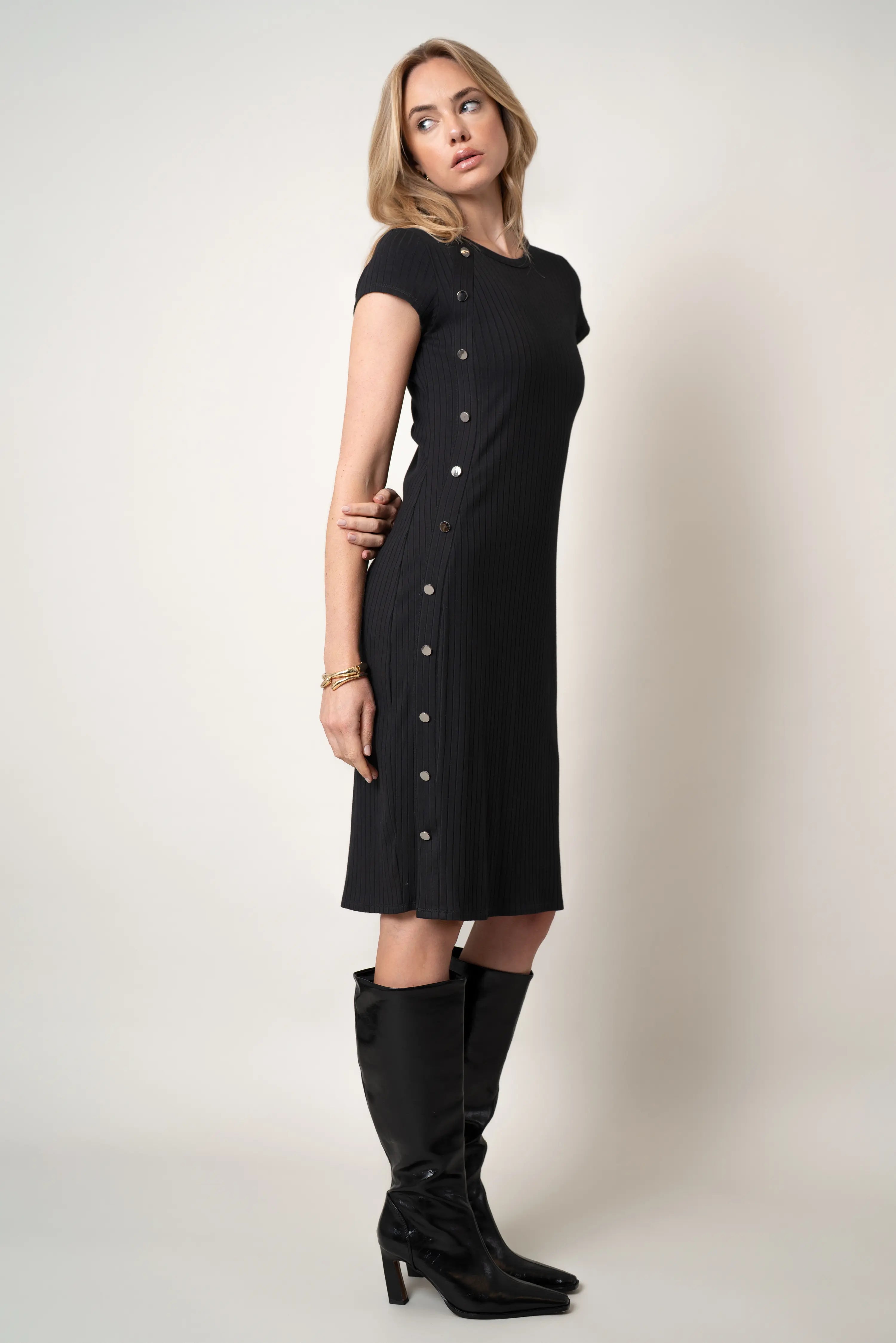 The Asymmetrical Button Dress