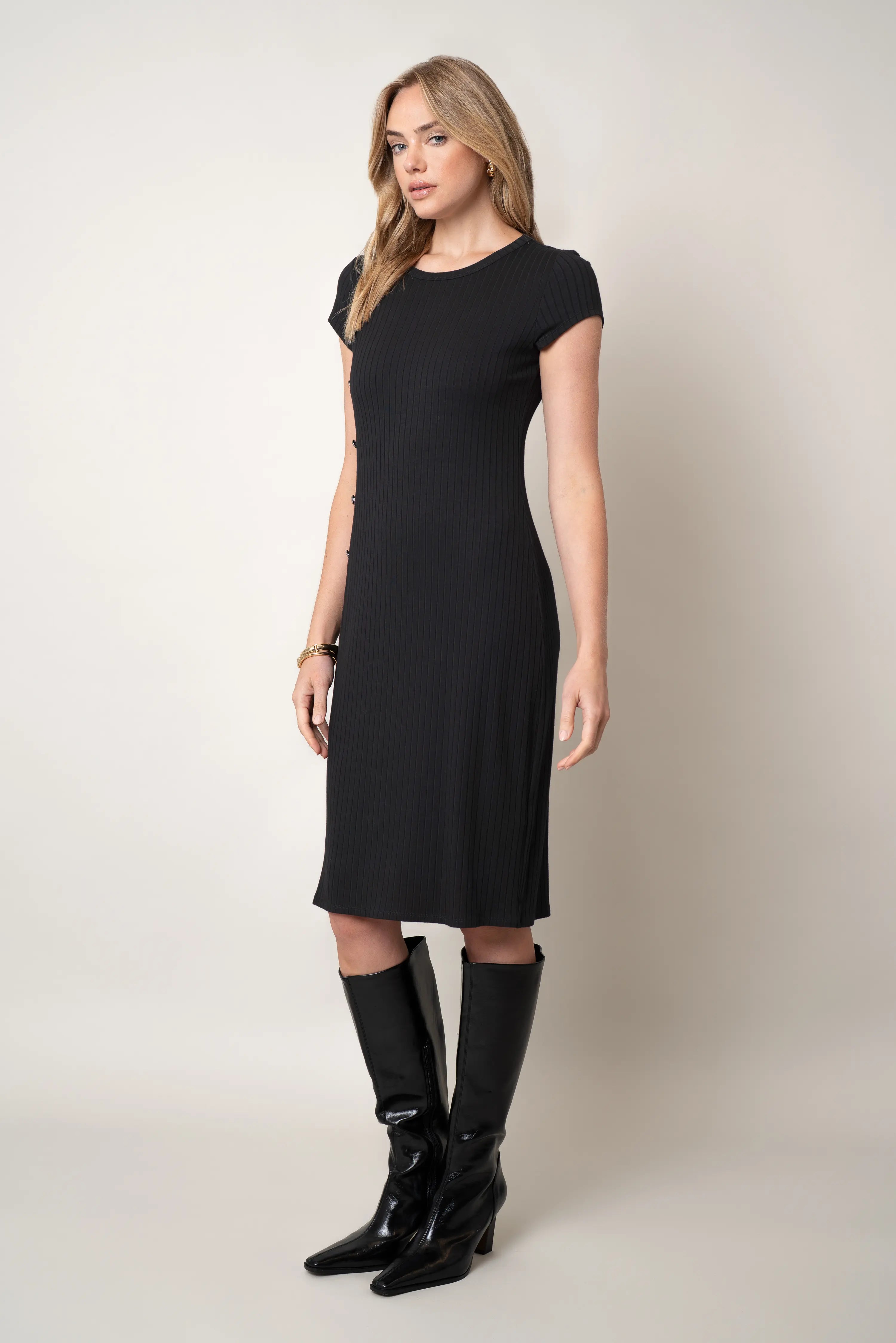 The Asymmetrical Button Dress