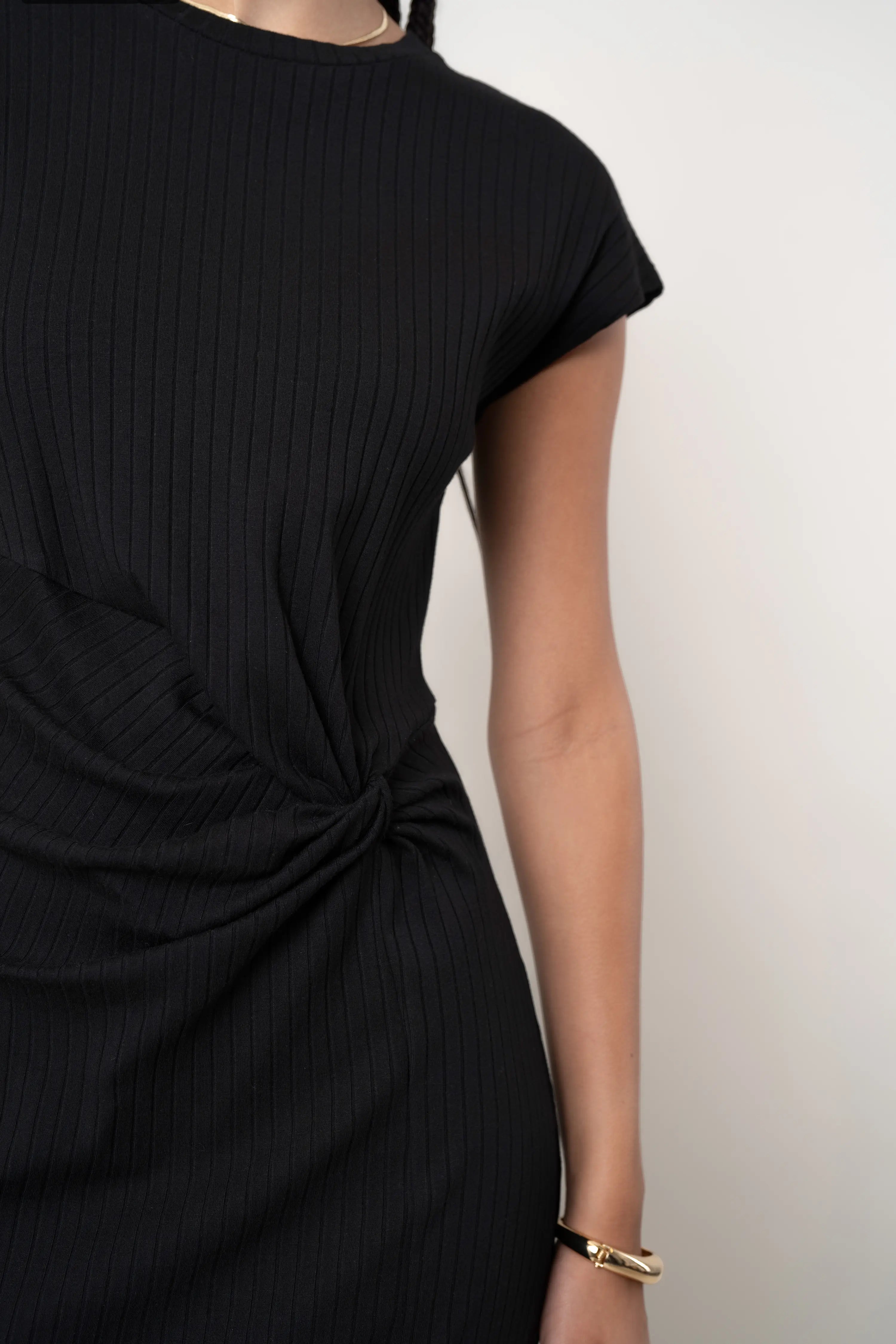 The Twist-Front Midi Dress