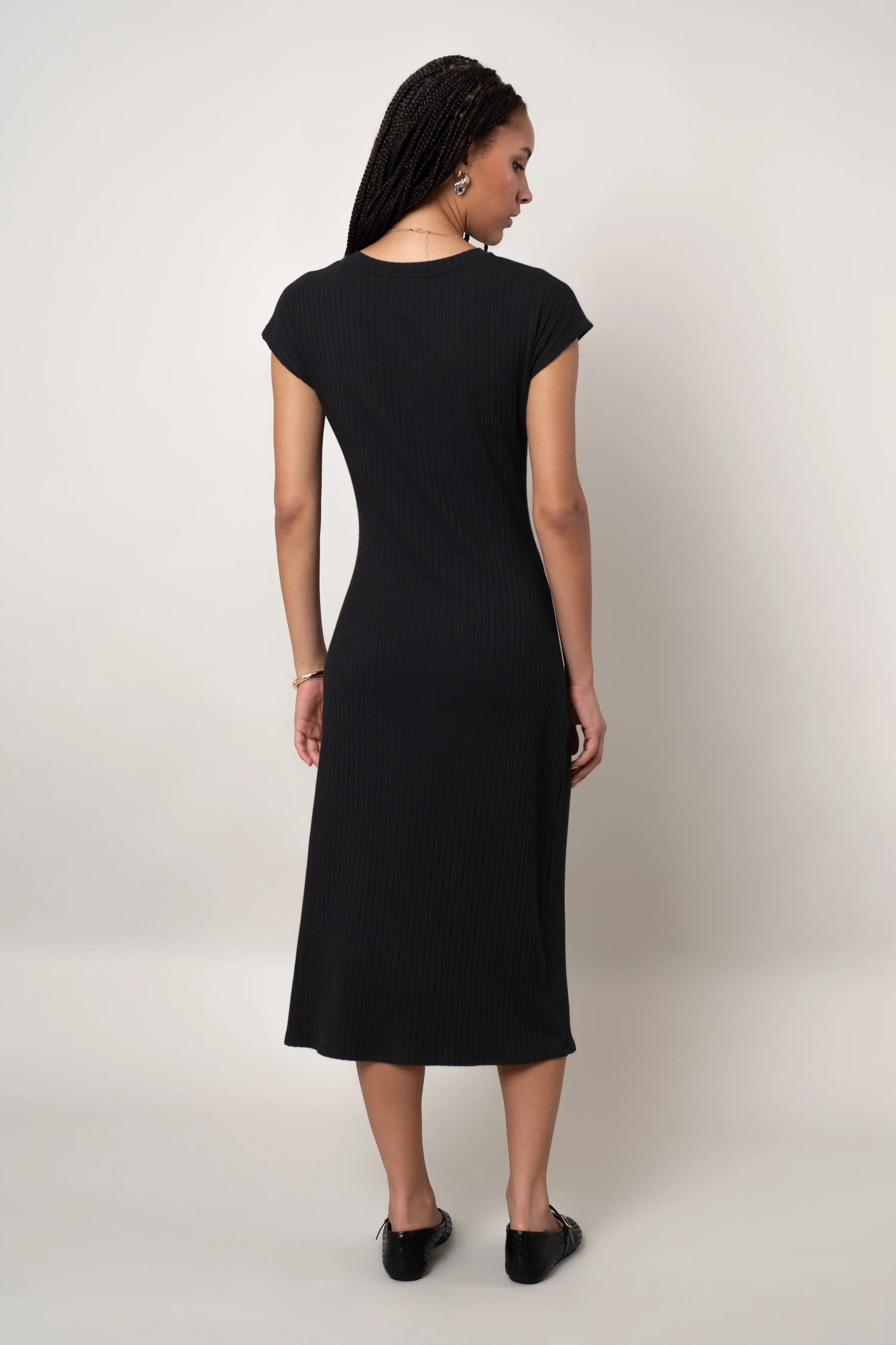 The Twist-Front Midi Dress