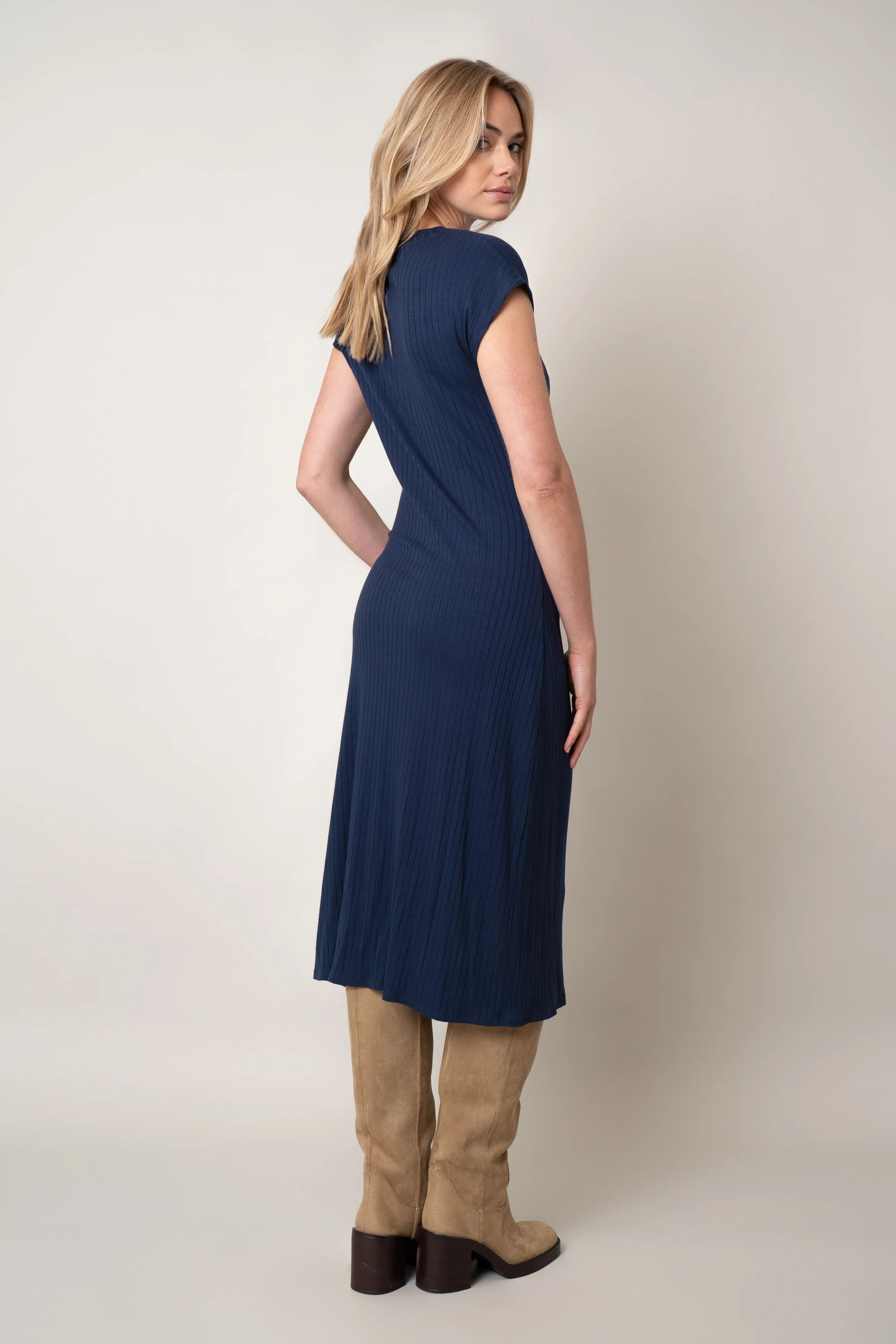 The Twist-Front Midi Dress