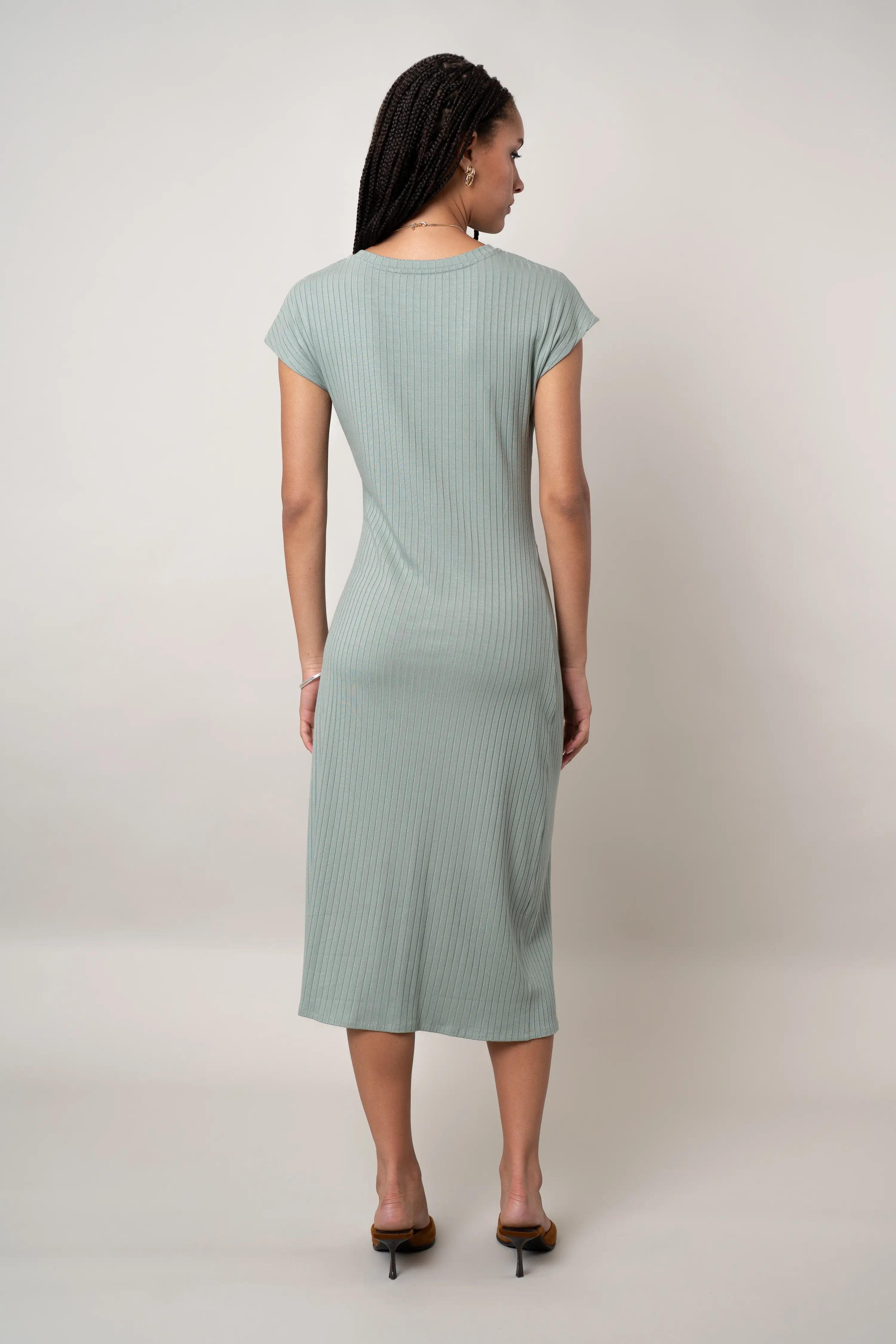 The Twist-Front Midi Dress