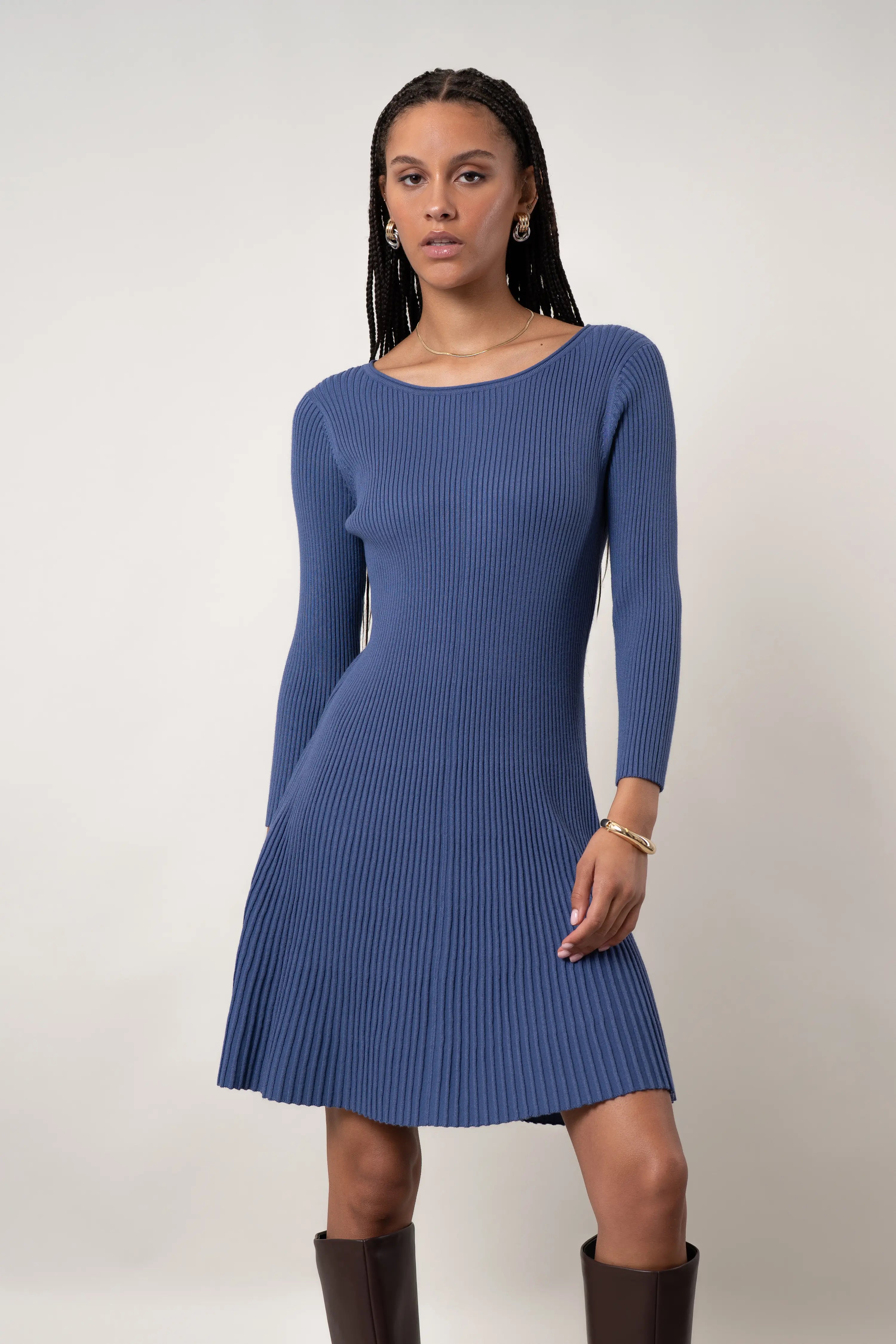 The Pleated Knit Dress