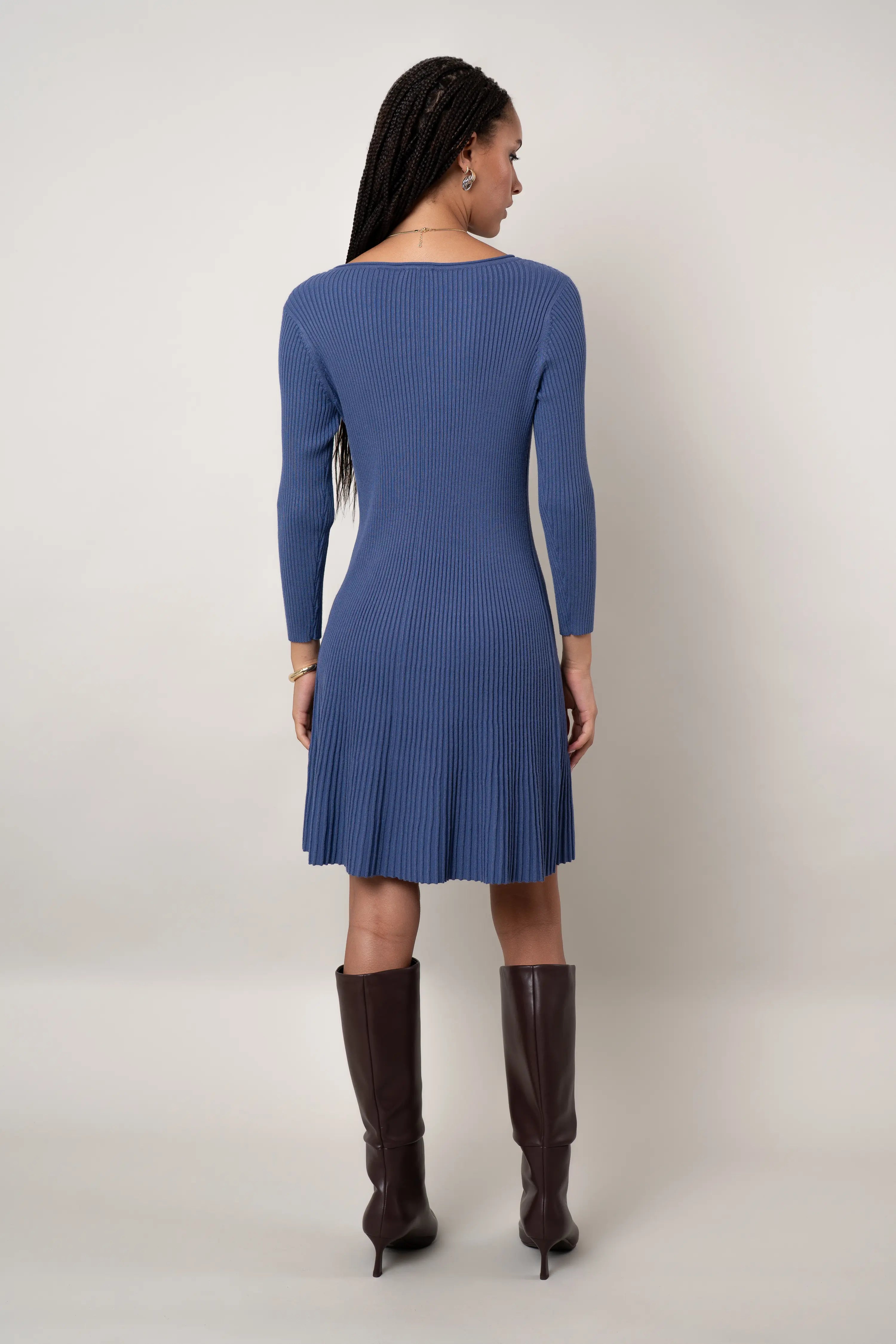 The Pleated Knit Dress