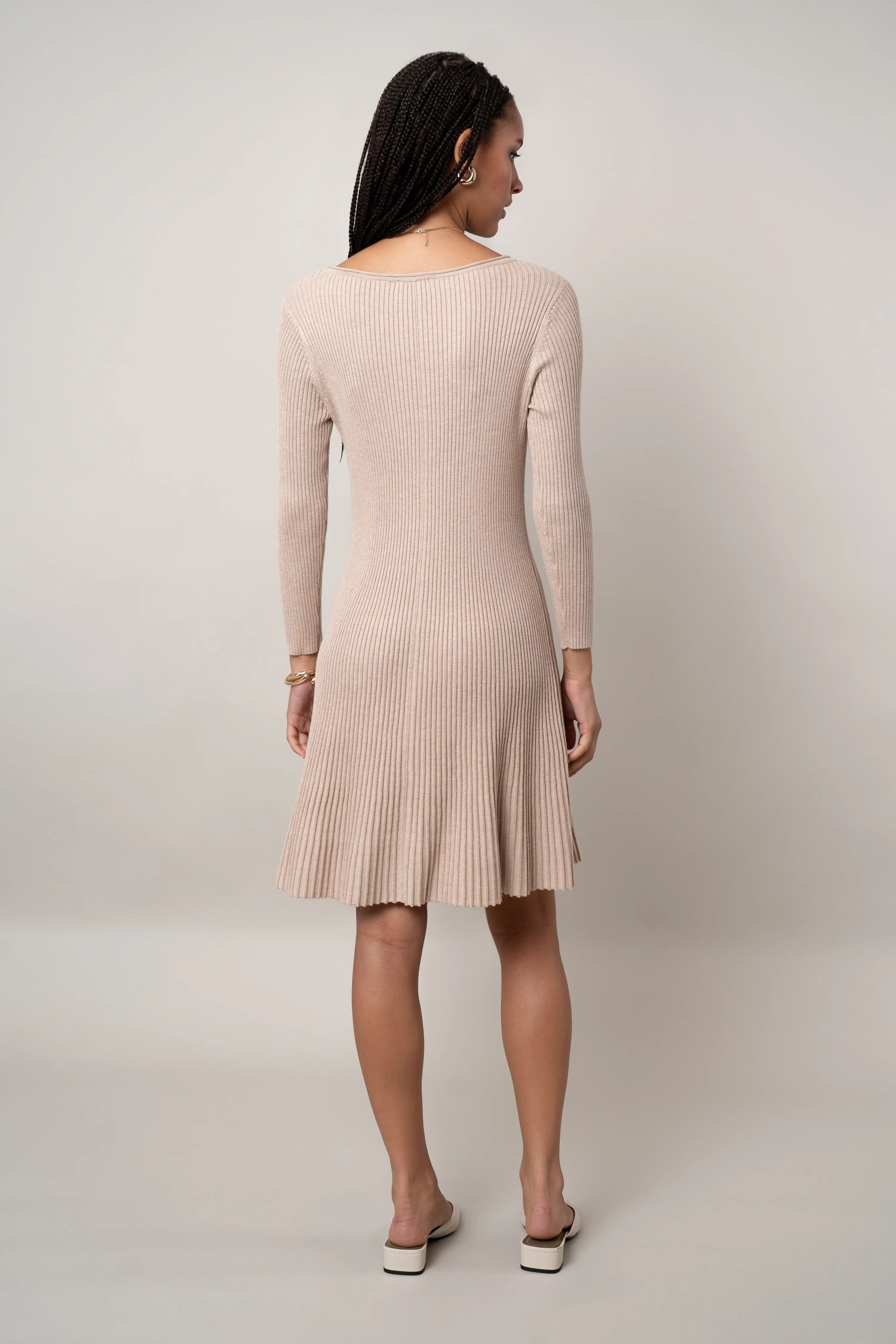 The Pleated Knit Dress
