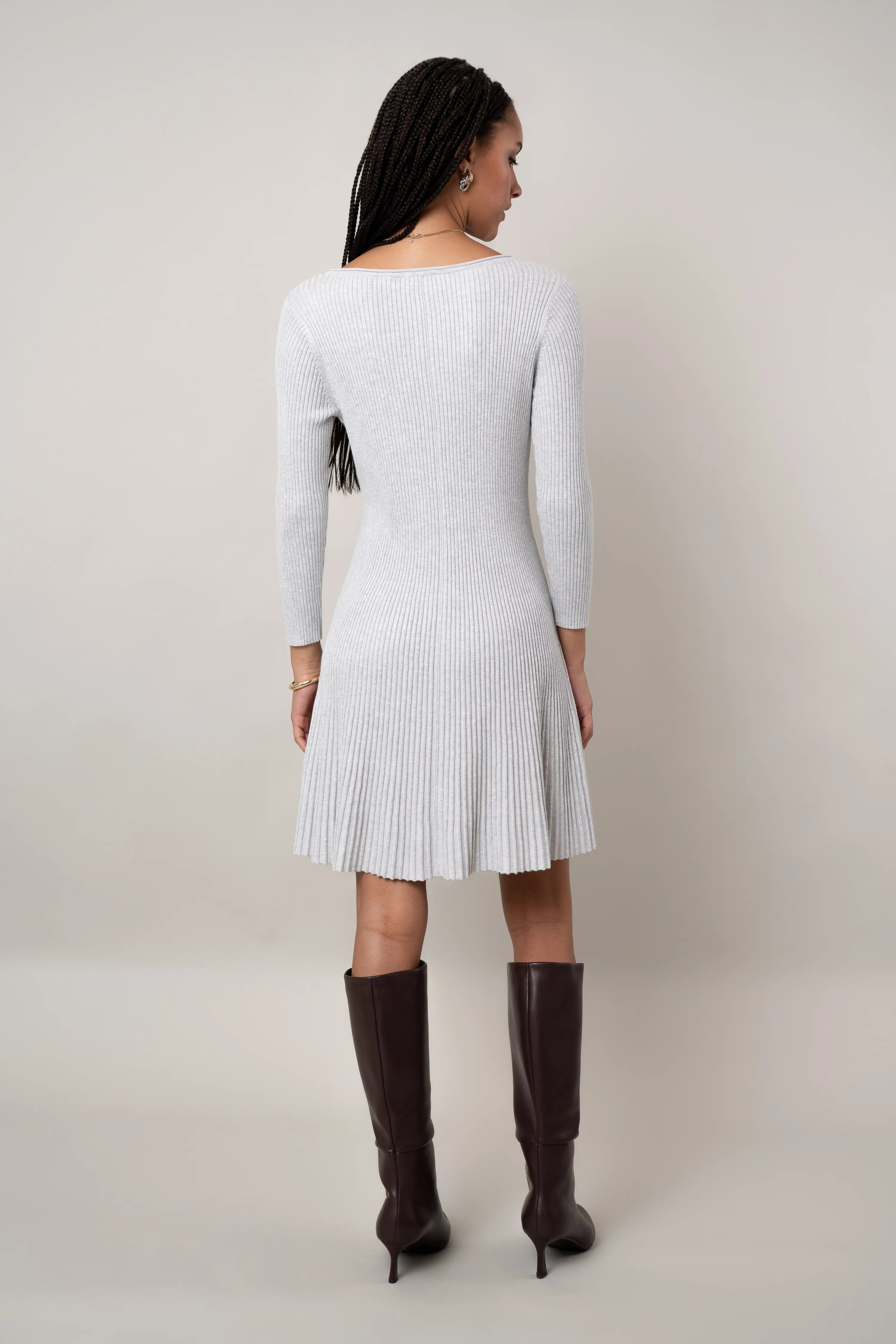 The Pleated Knit Dress