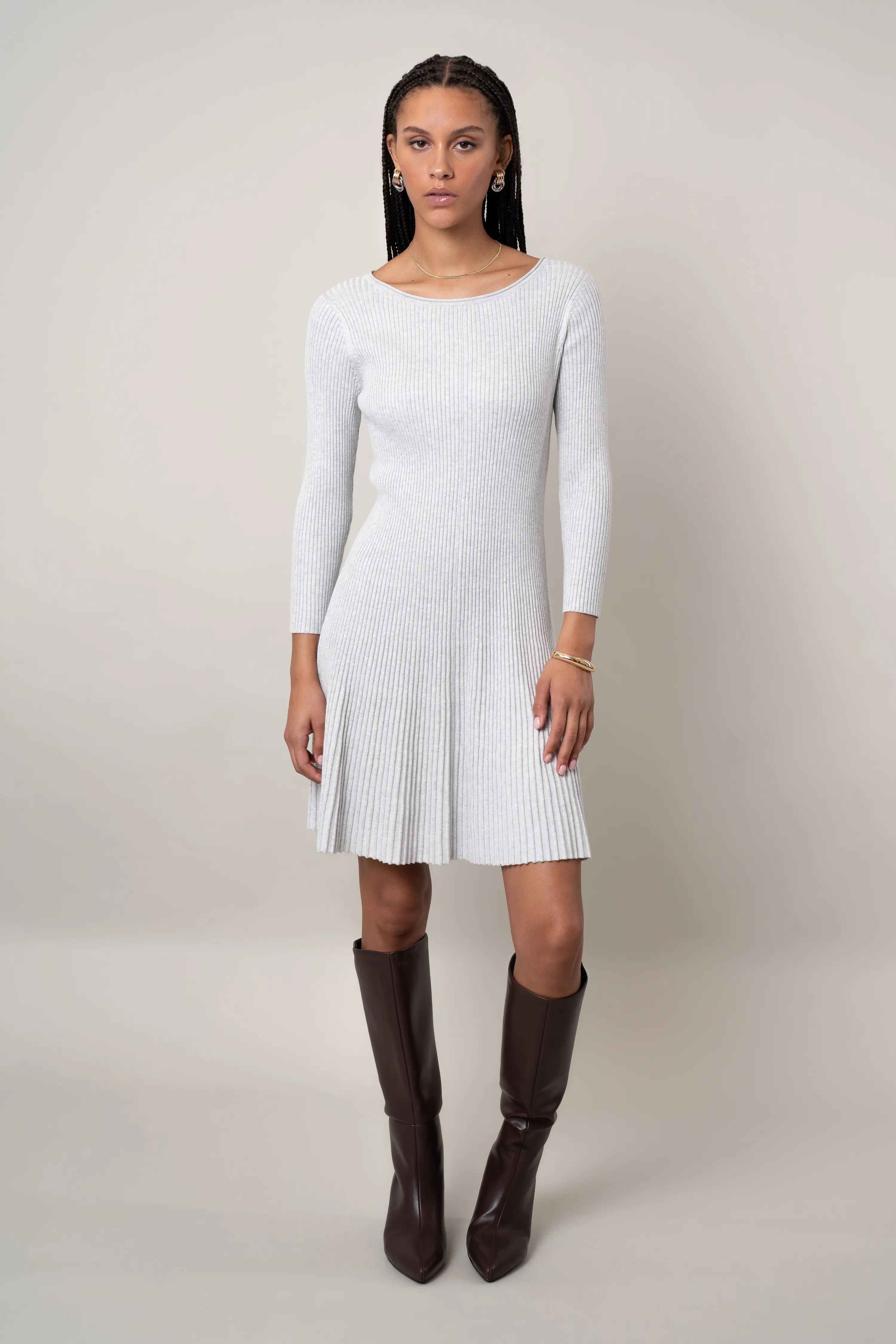 The Pleated Knit Dress