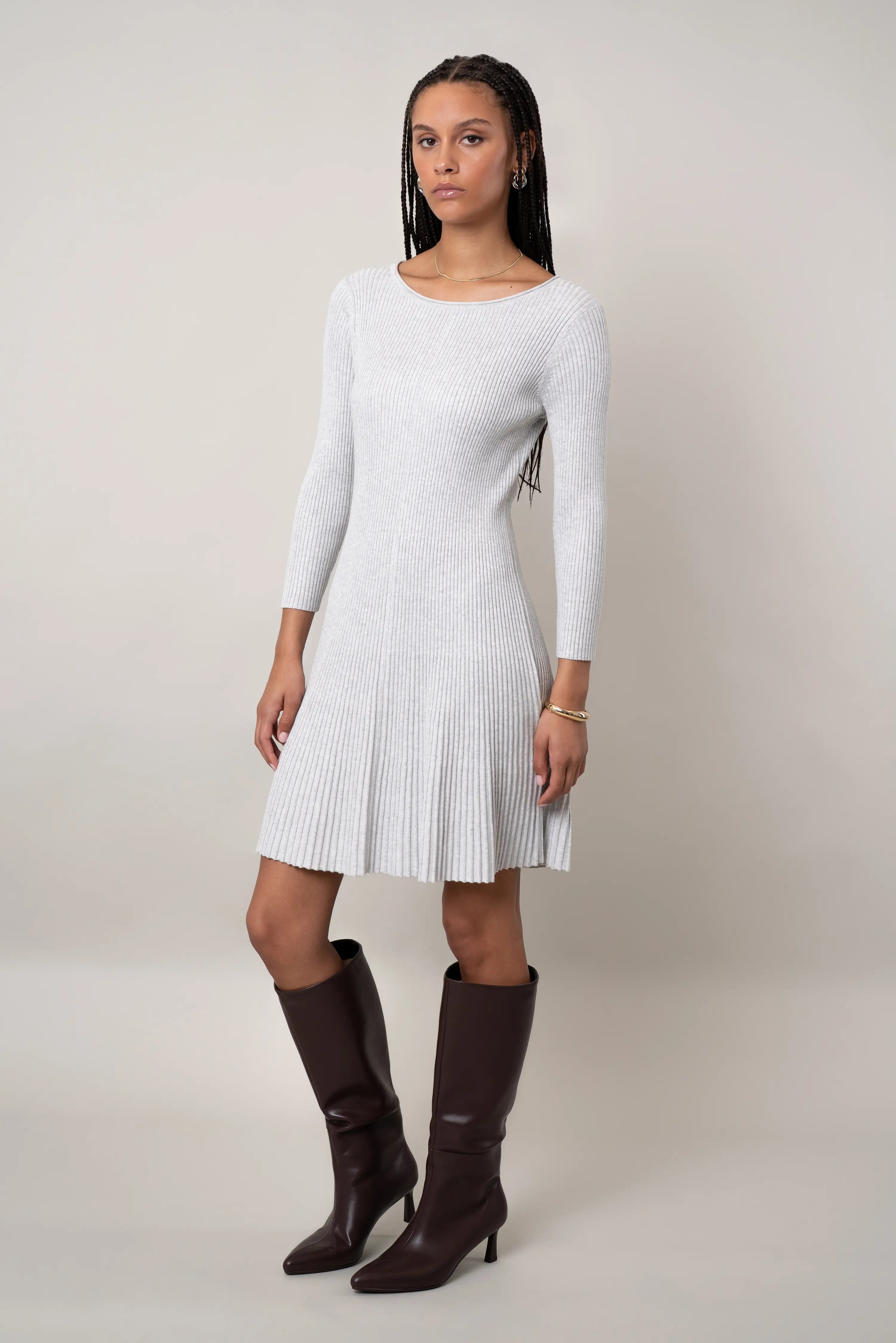 The Pleated Knit Dress