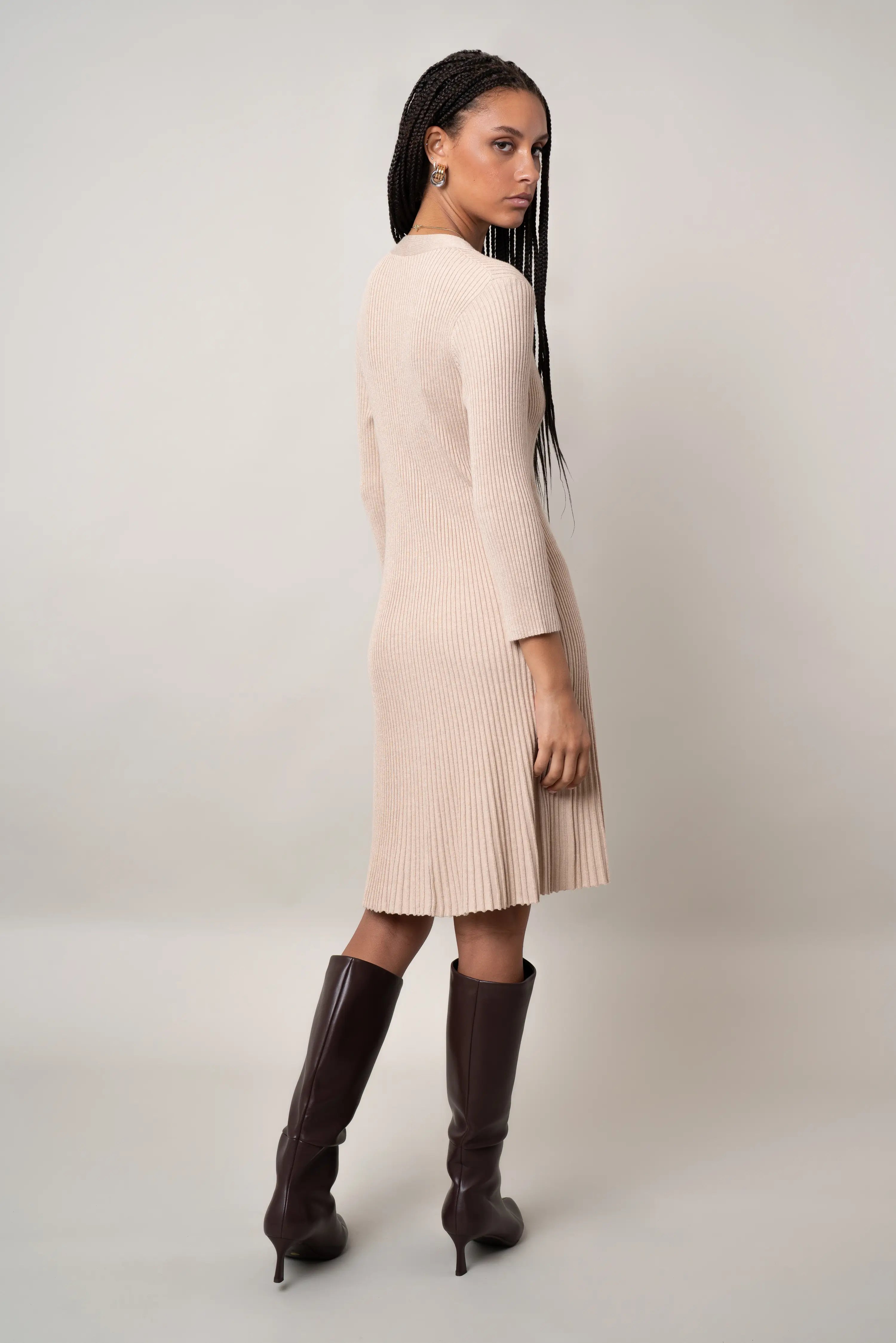 The Button-Front Knit Dress