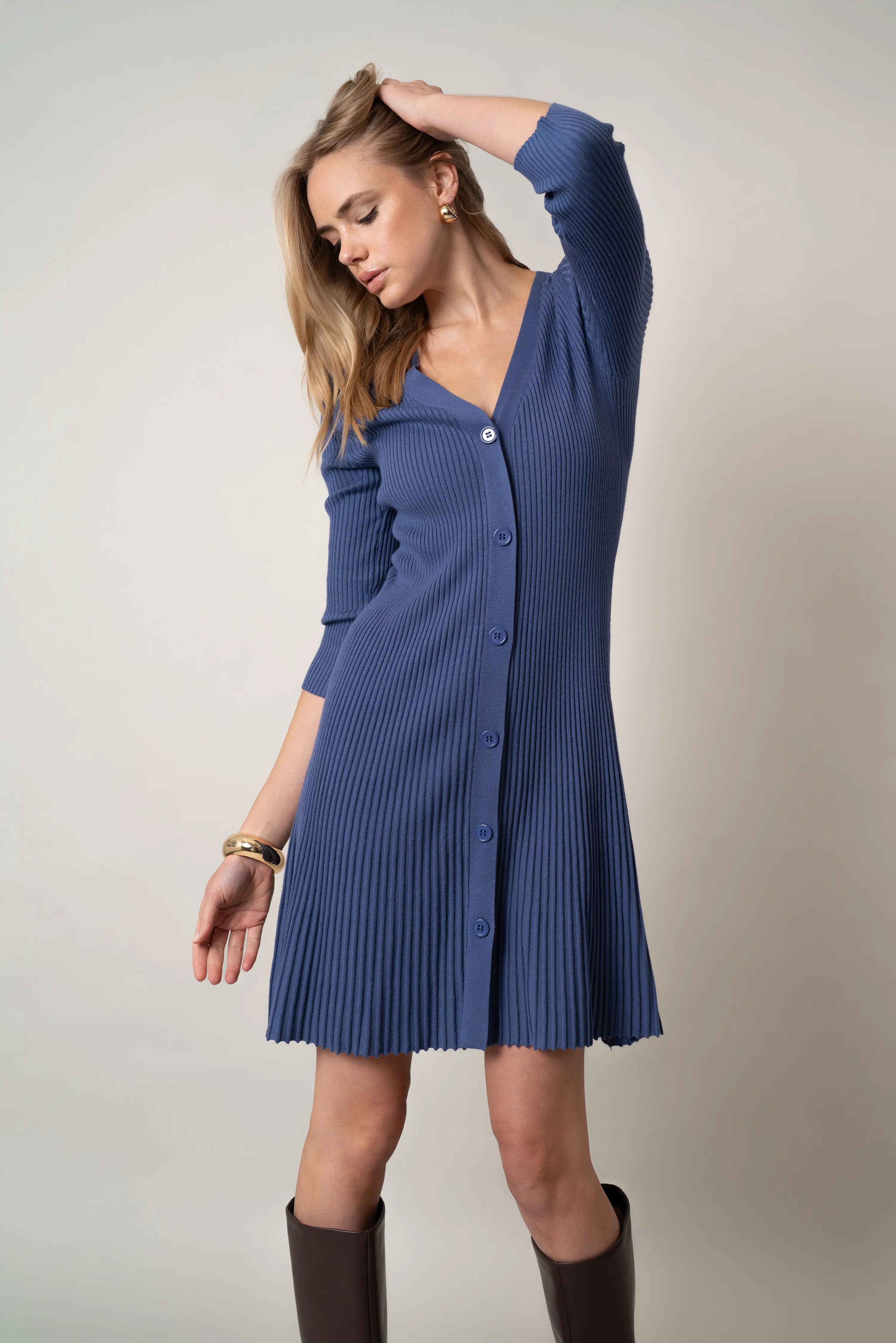 The Button-Front Knit Dress