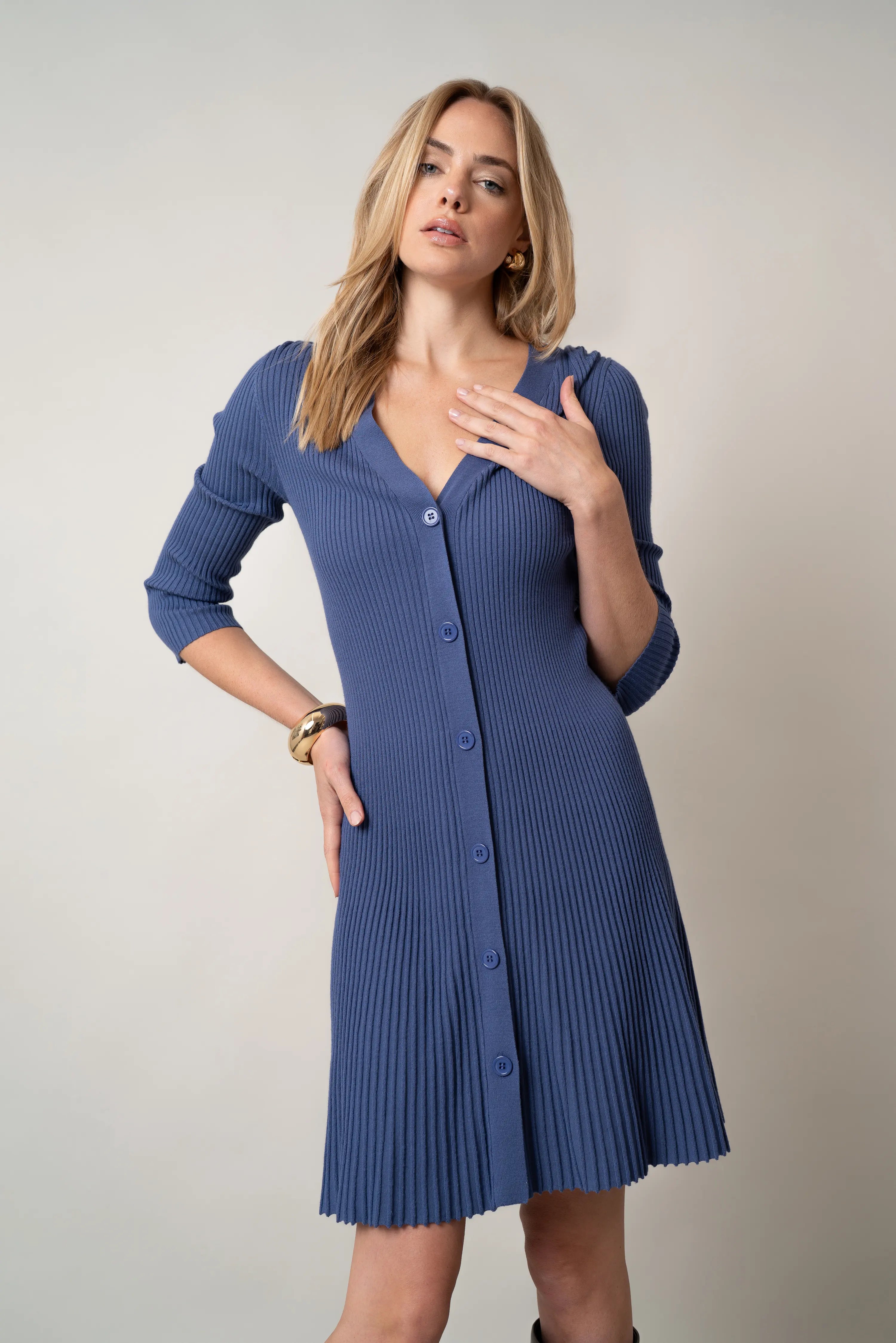 The Button-Front Knit Dress