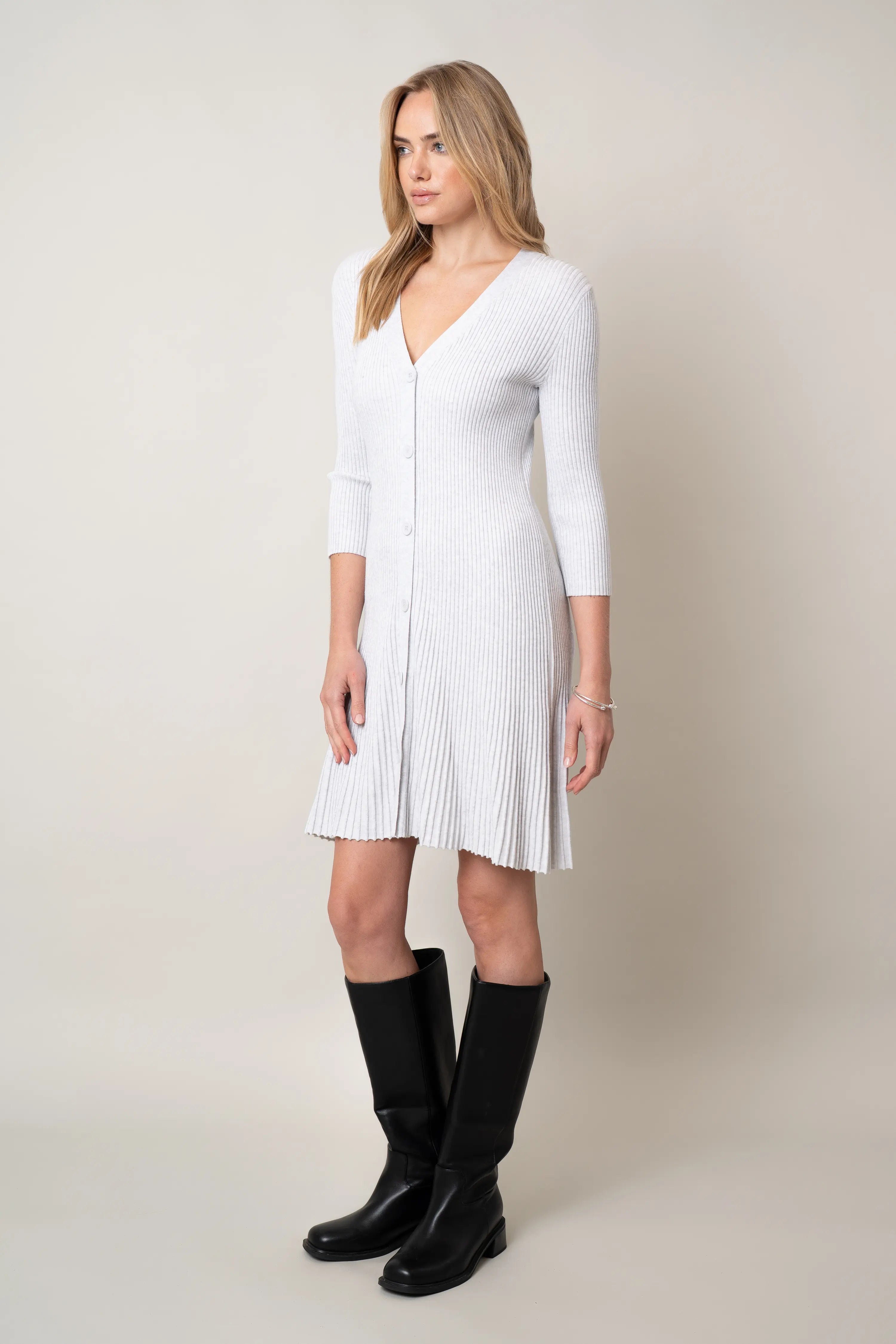 The Button-Front Knit Dress