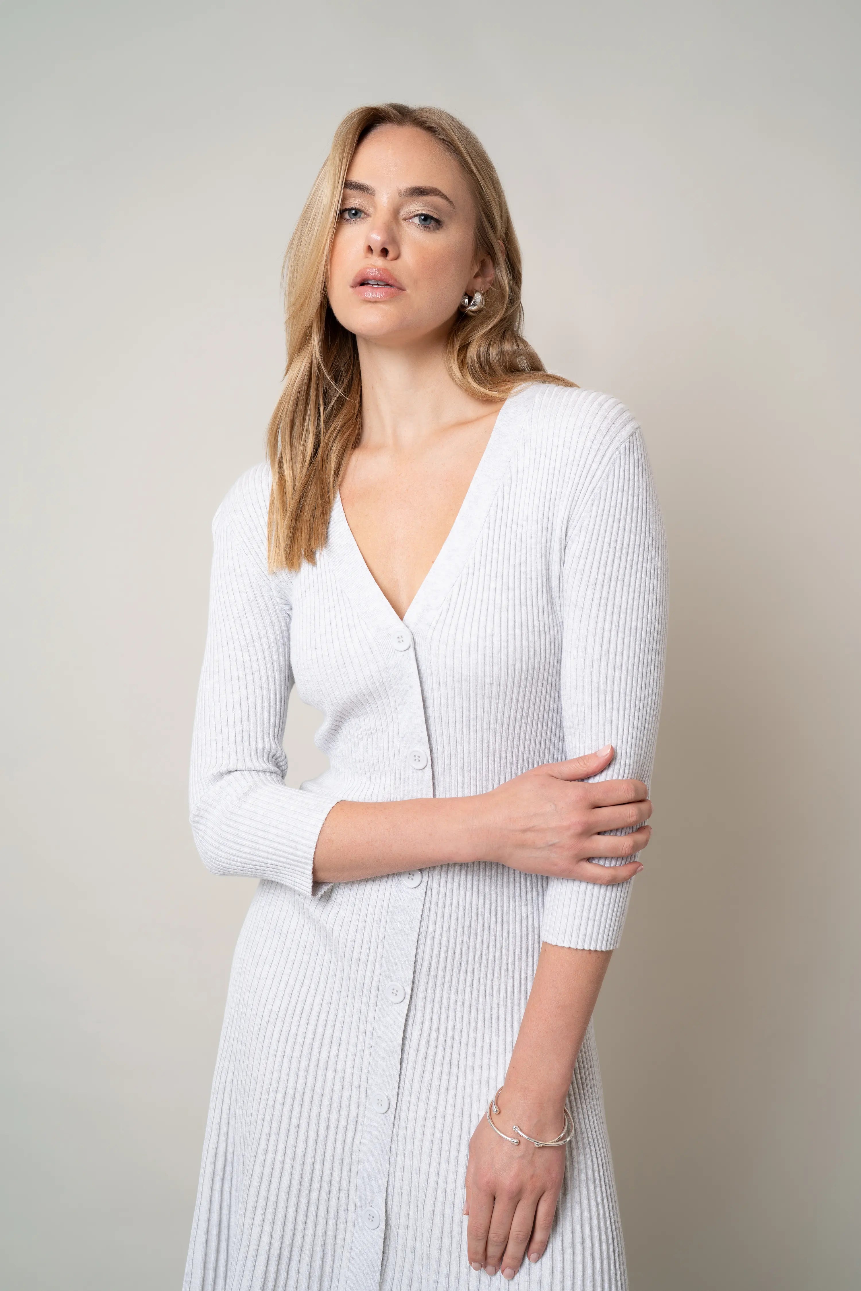 The Button-Front Knit Dress