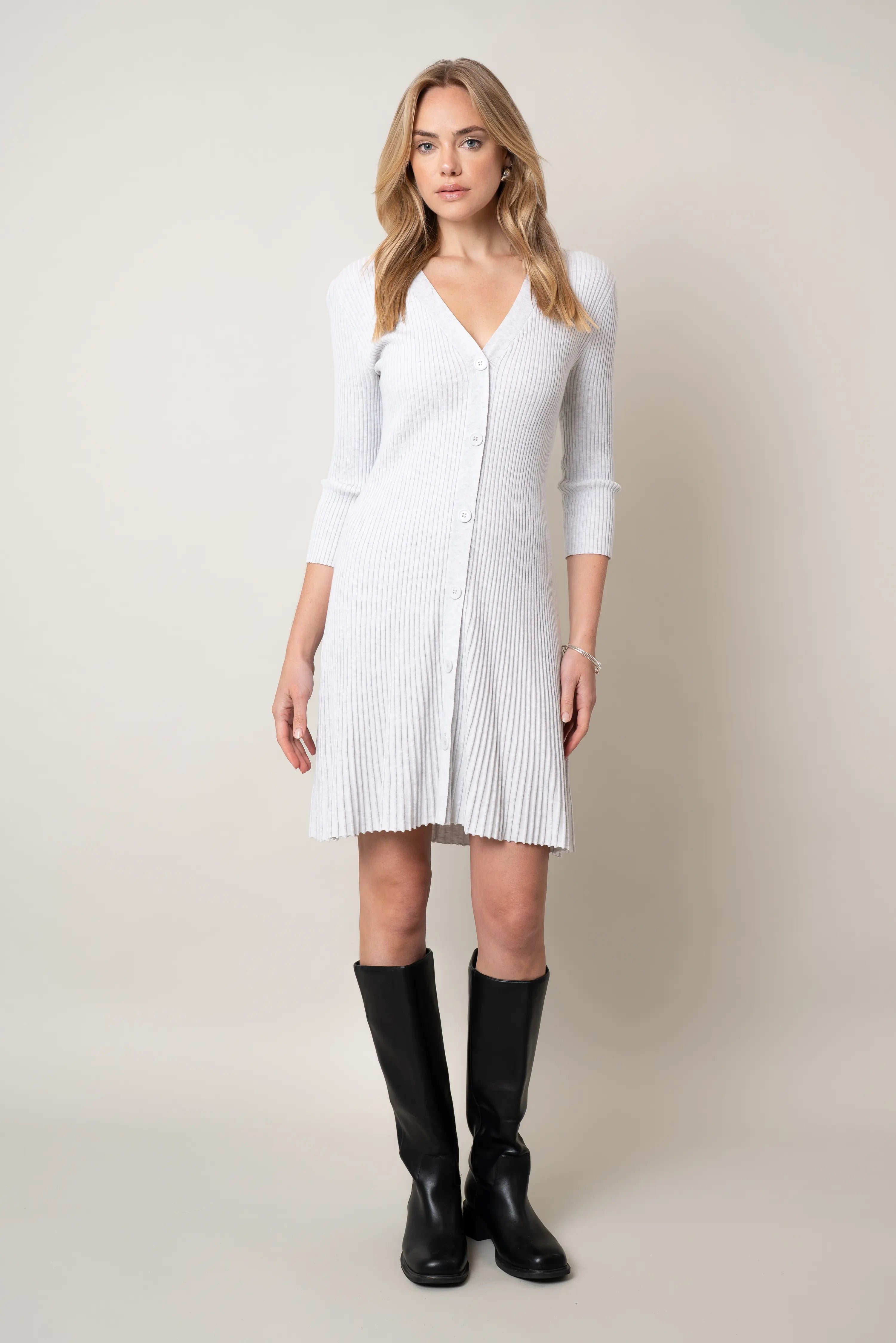 The Button-Front Knit Dress