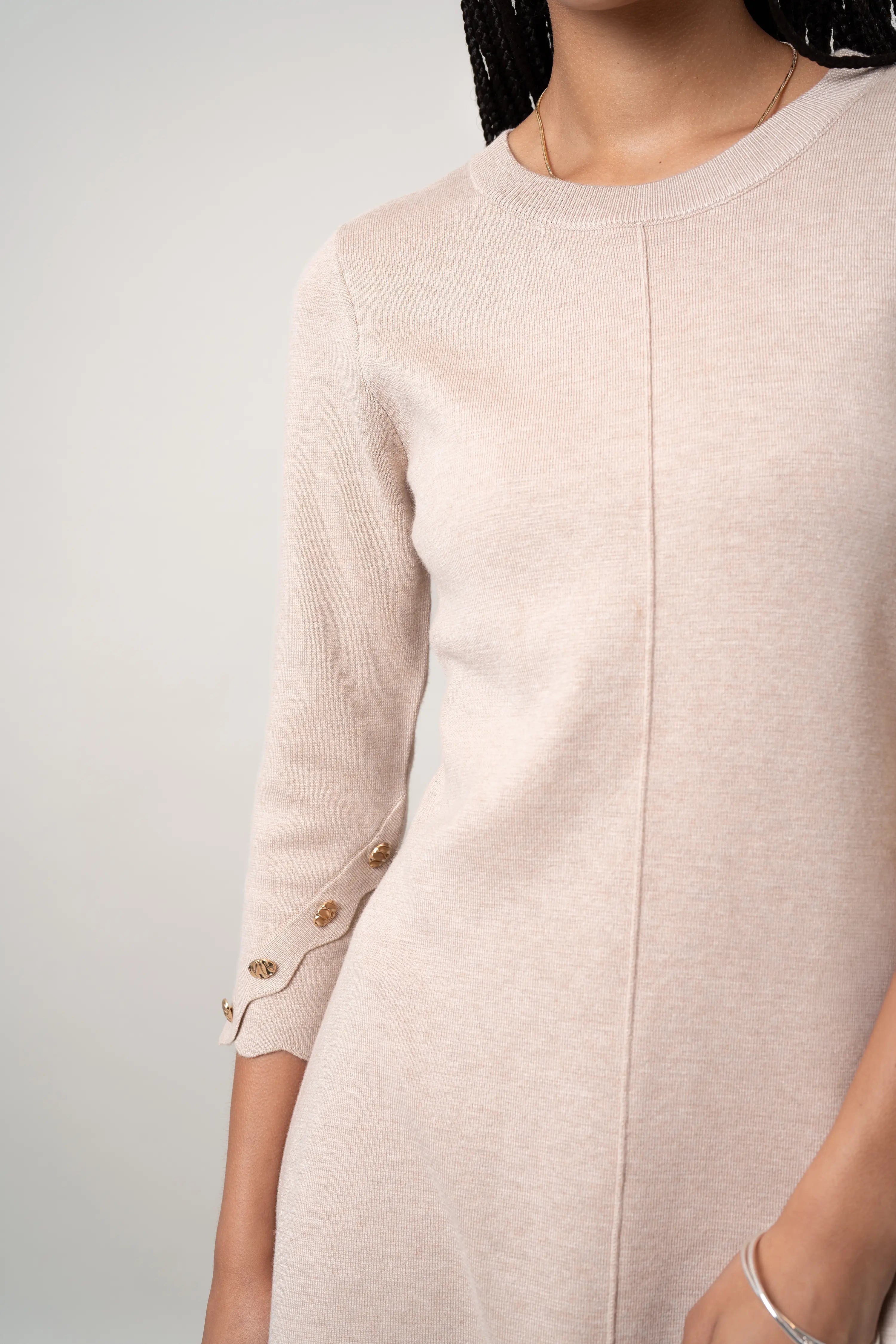 The Scalloped Hem Knit Dress