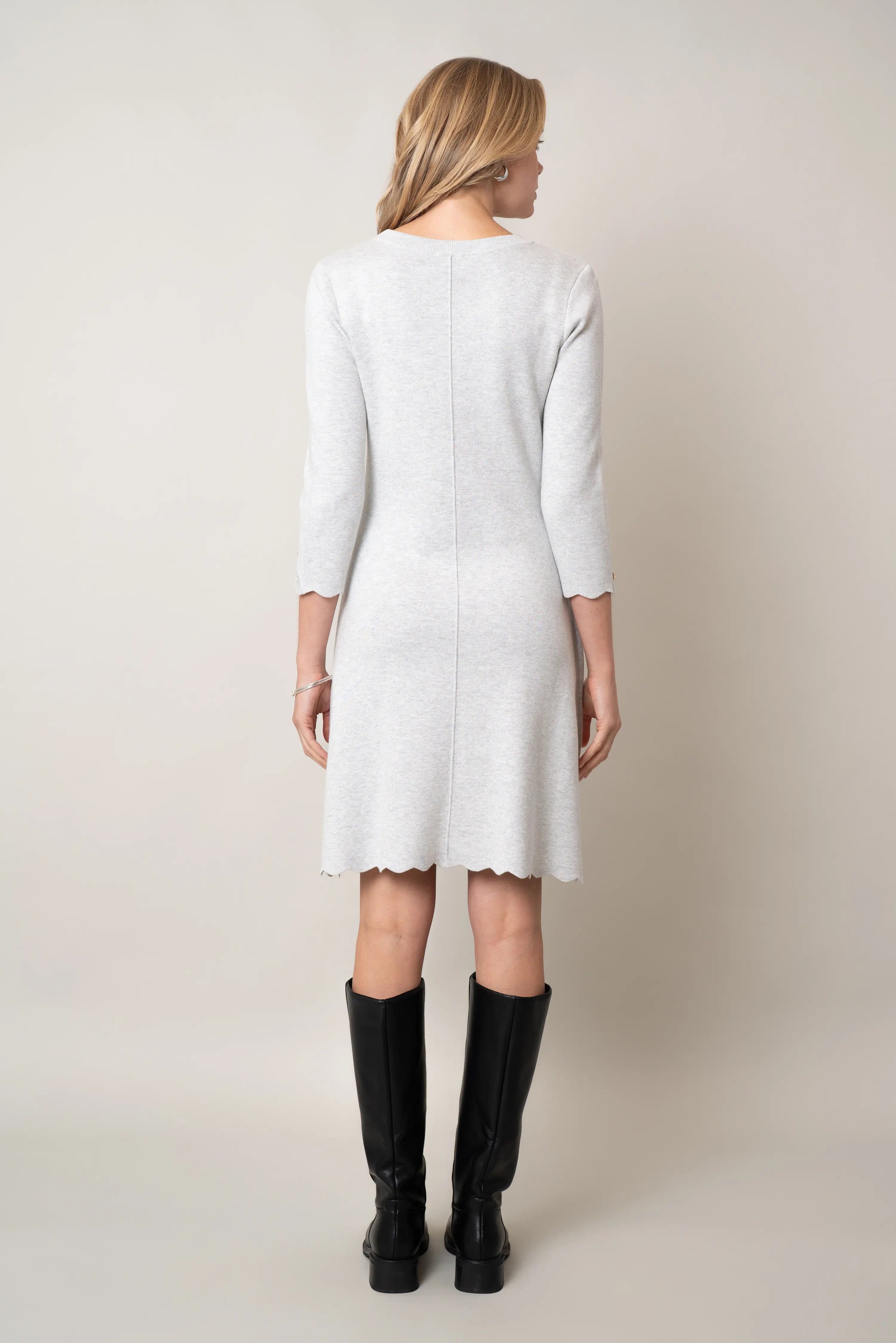 The Scalloped Hem Knit Dress