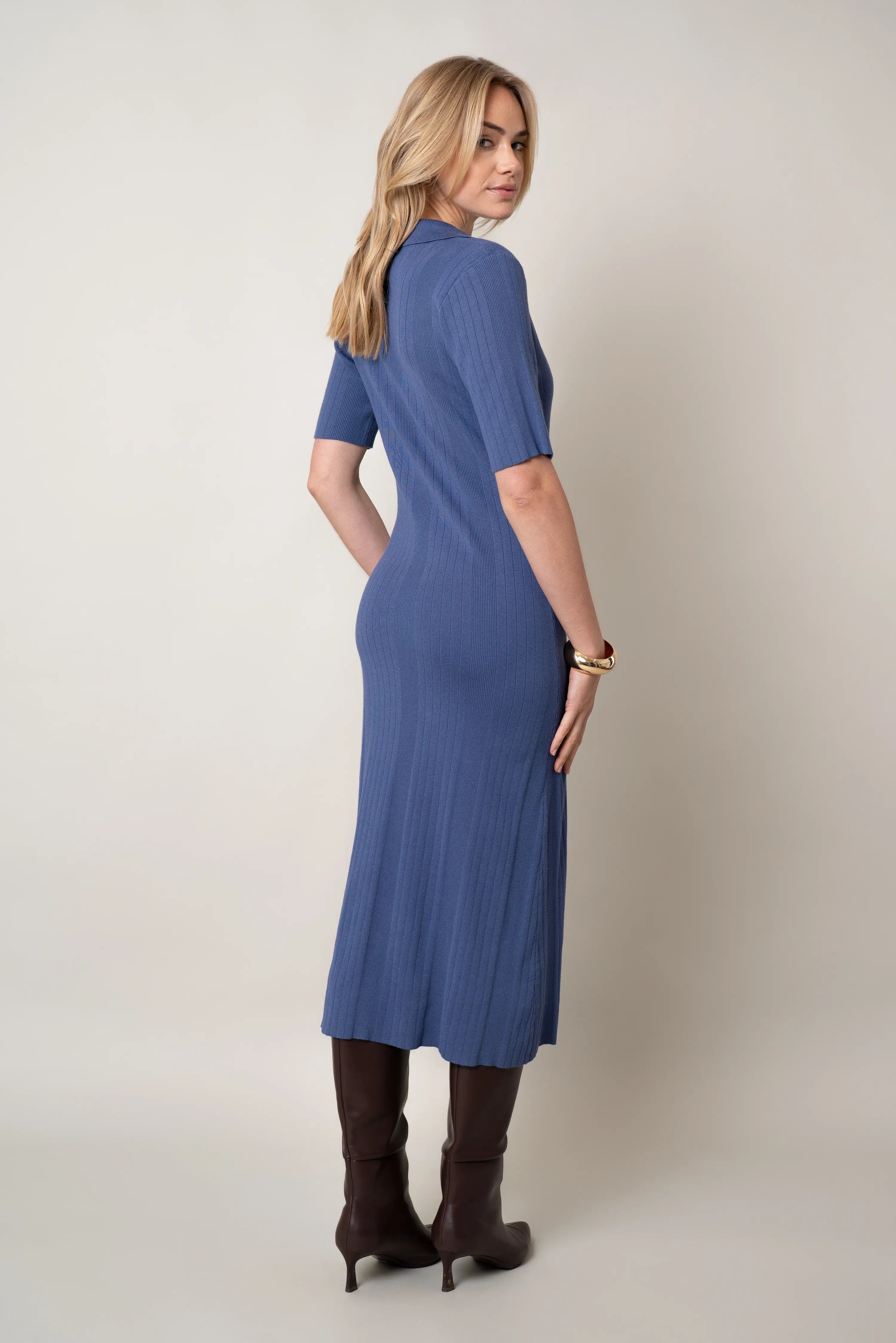 The Button-Front Polo Dress