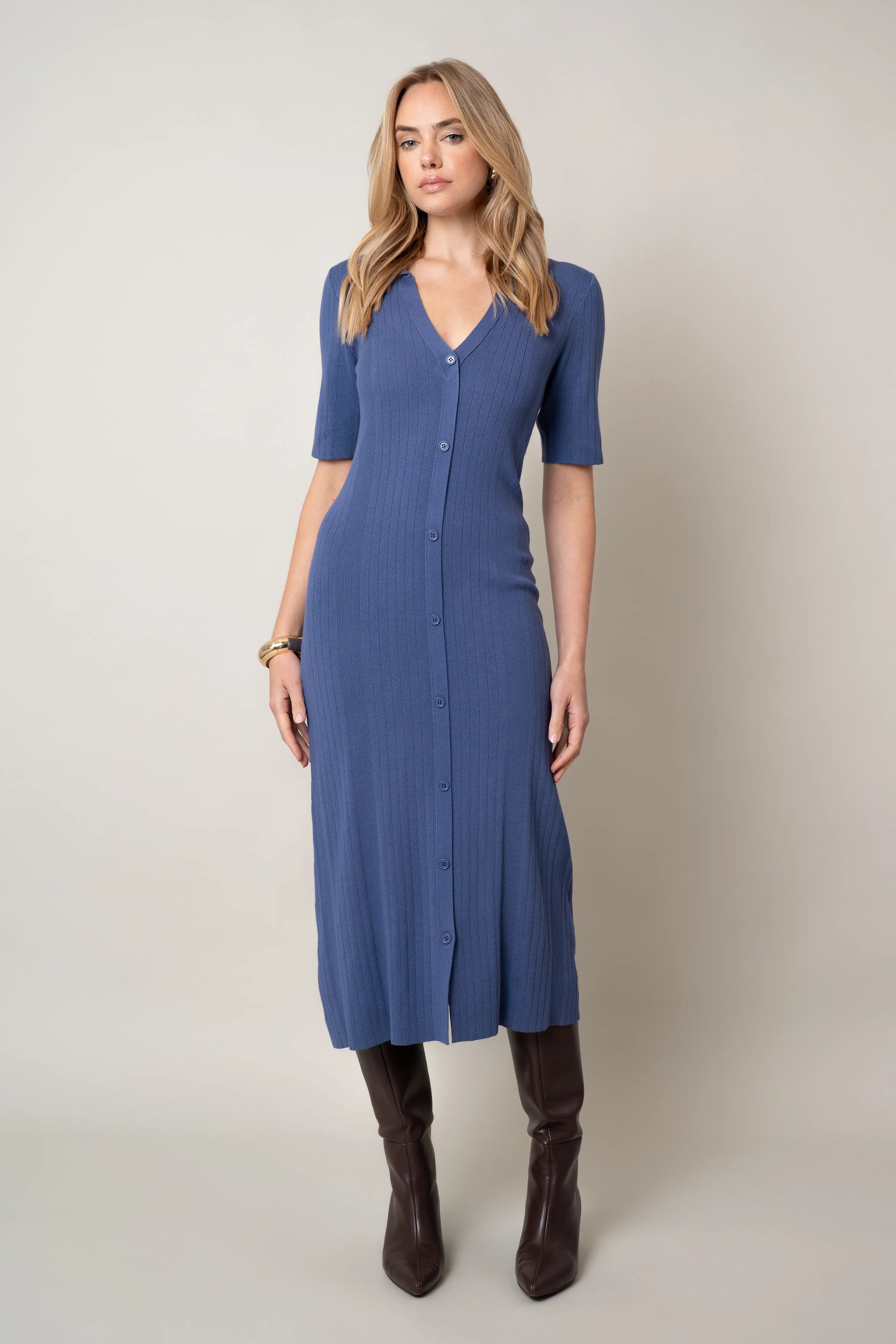 The Button-Front Polo Dress