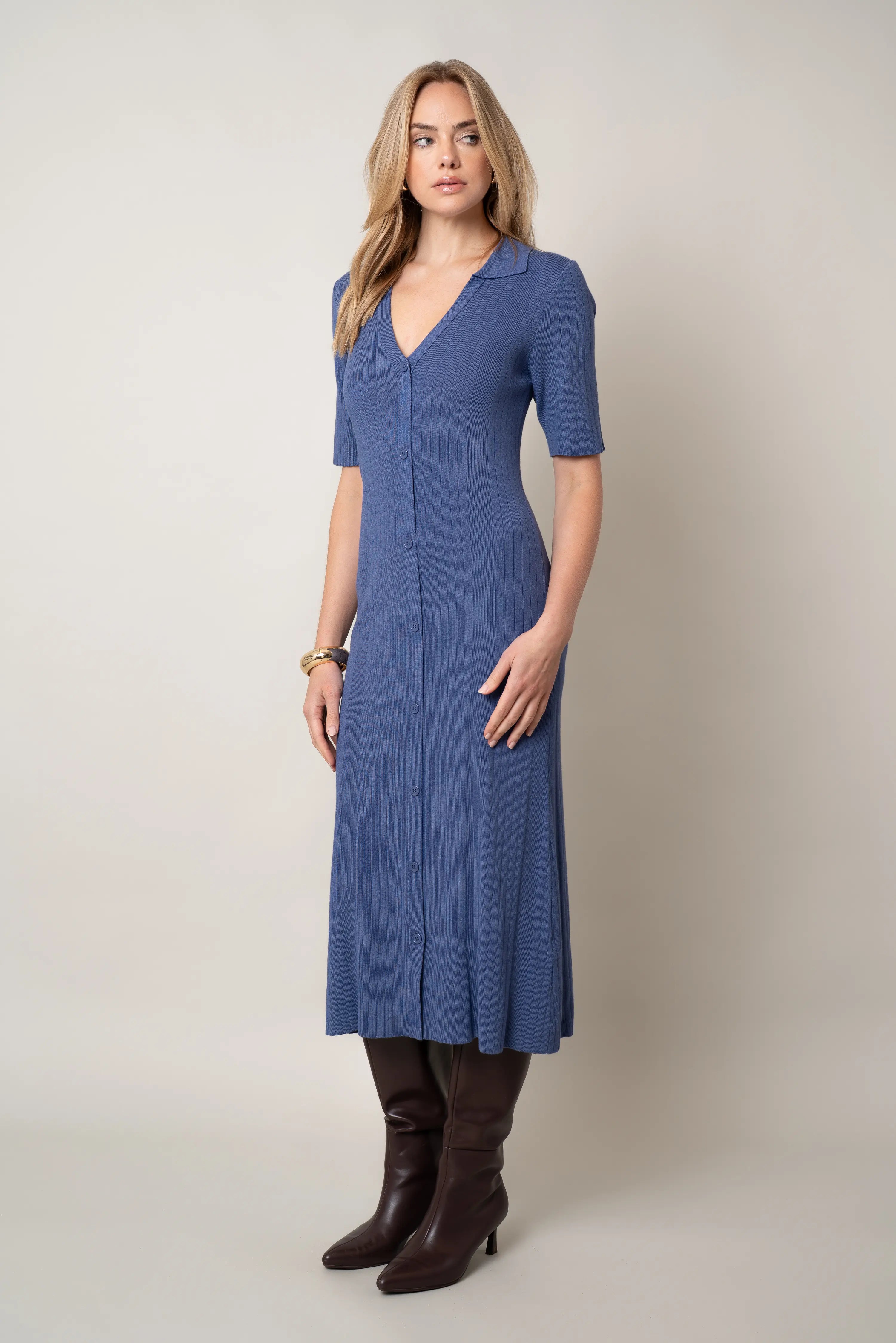 The Button-Front Polo Dress