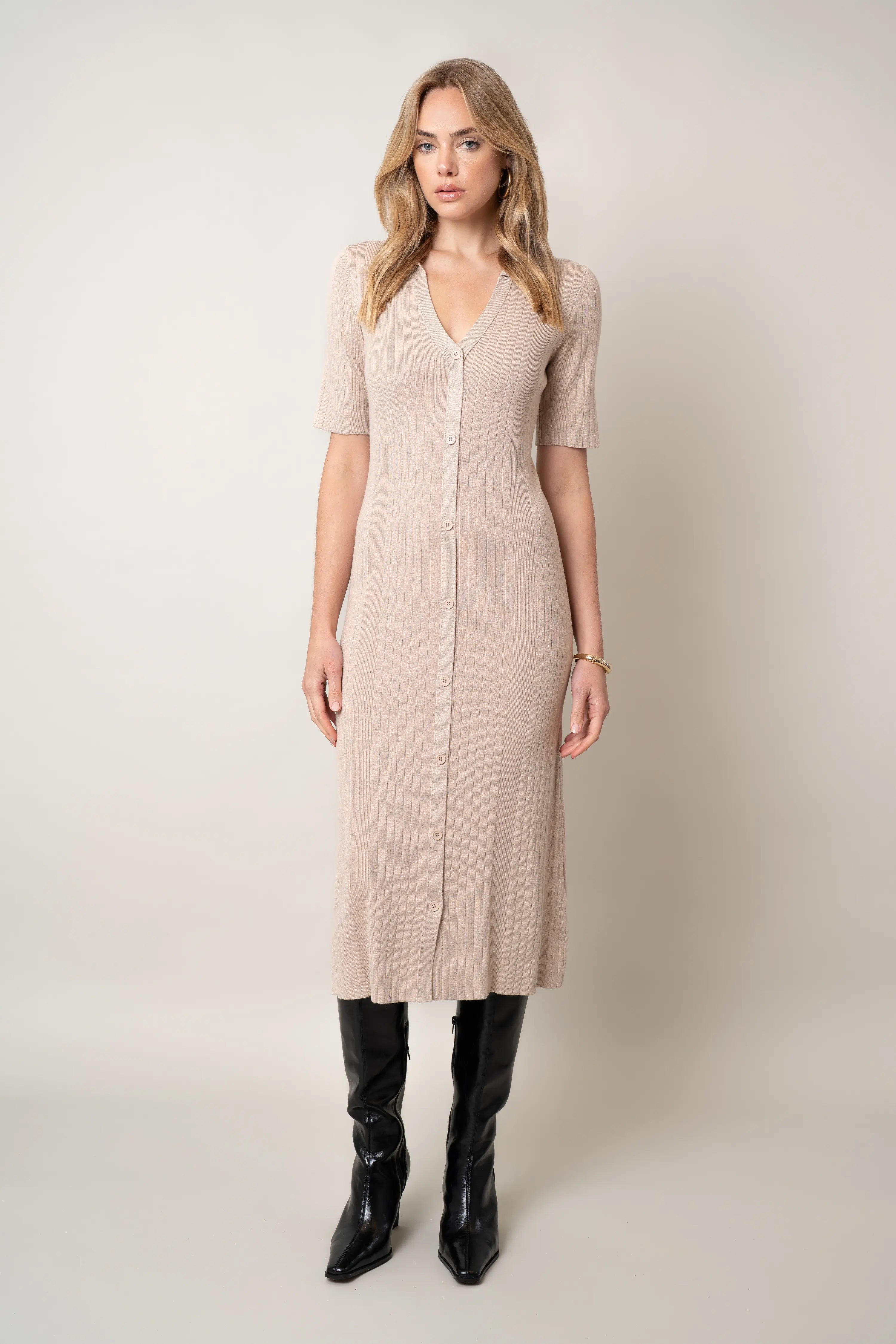 The Button-Front Polo Dress
