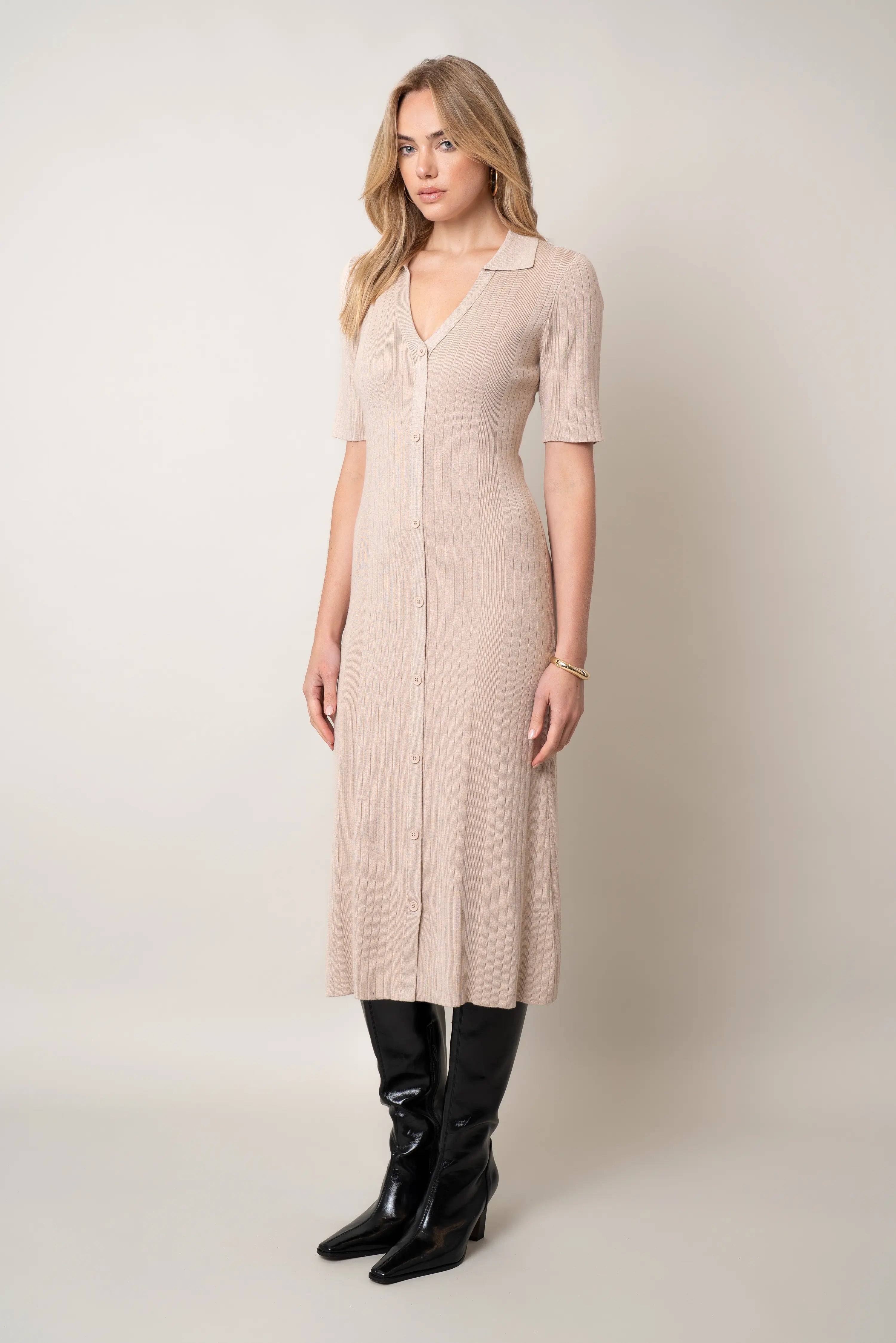 The Button-Front Polo Dress