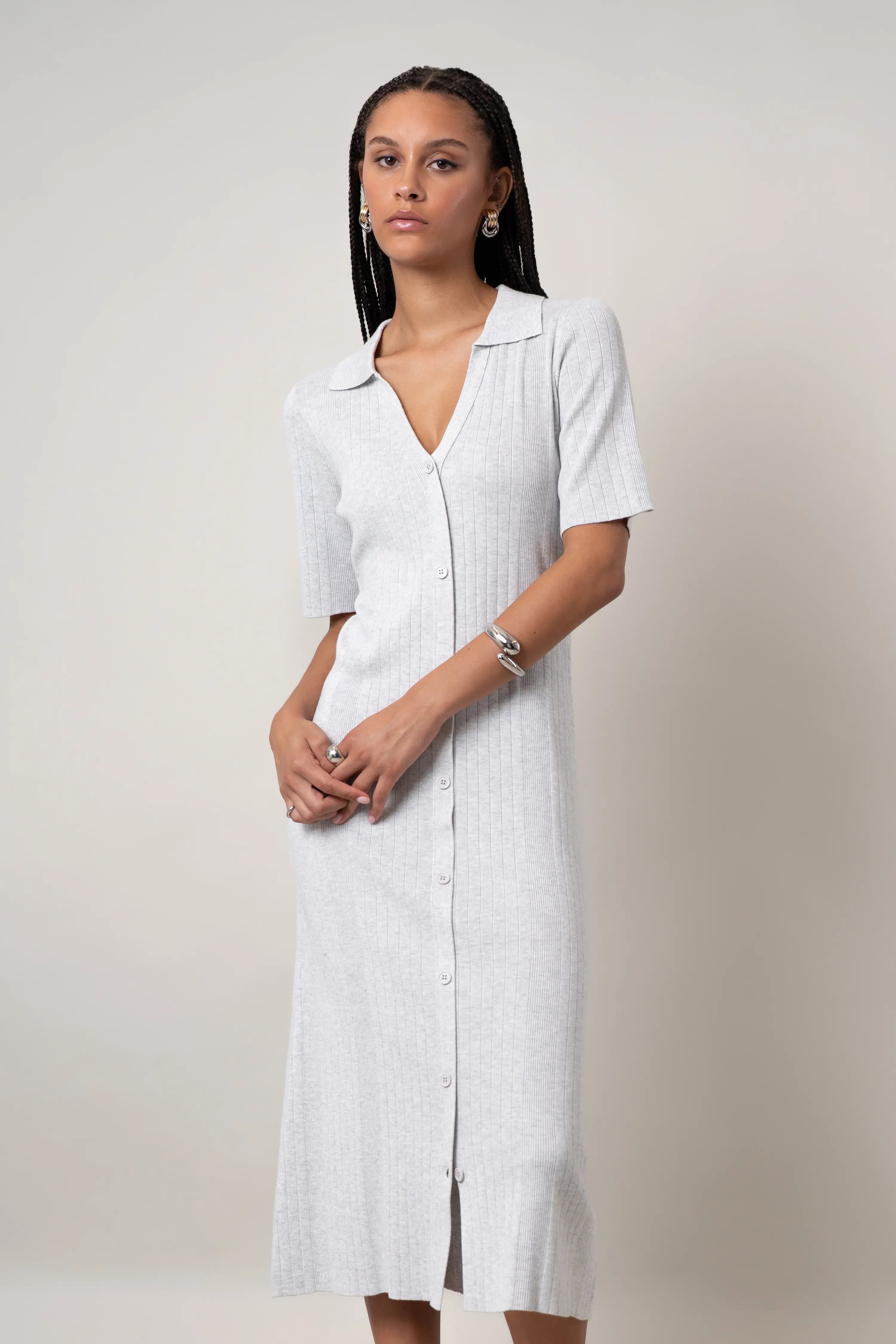 The Button-Front Polo Dress