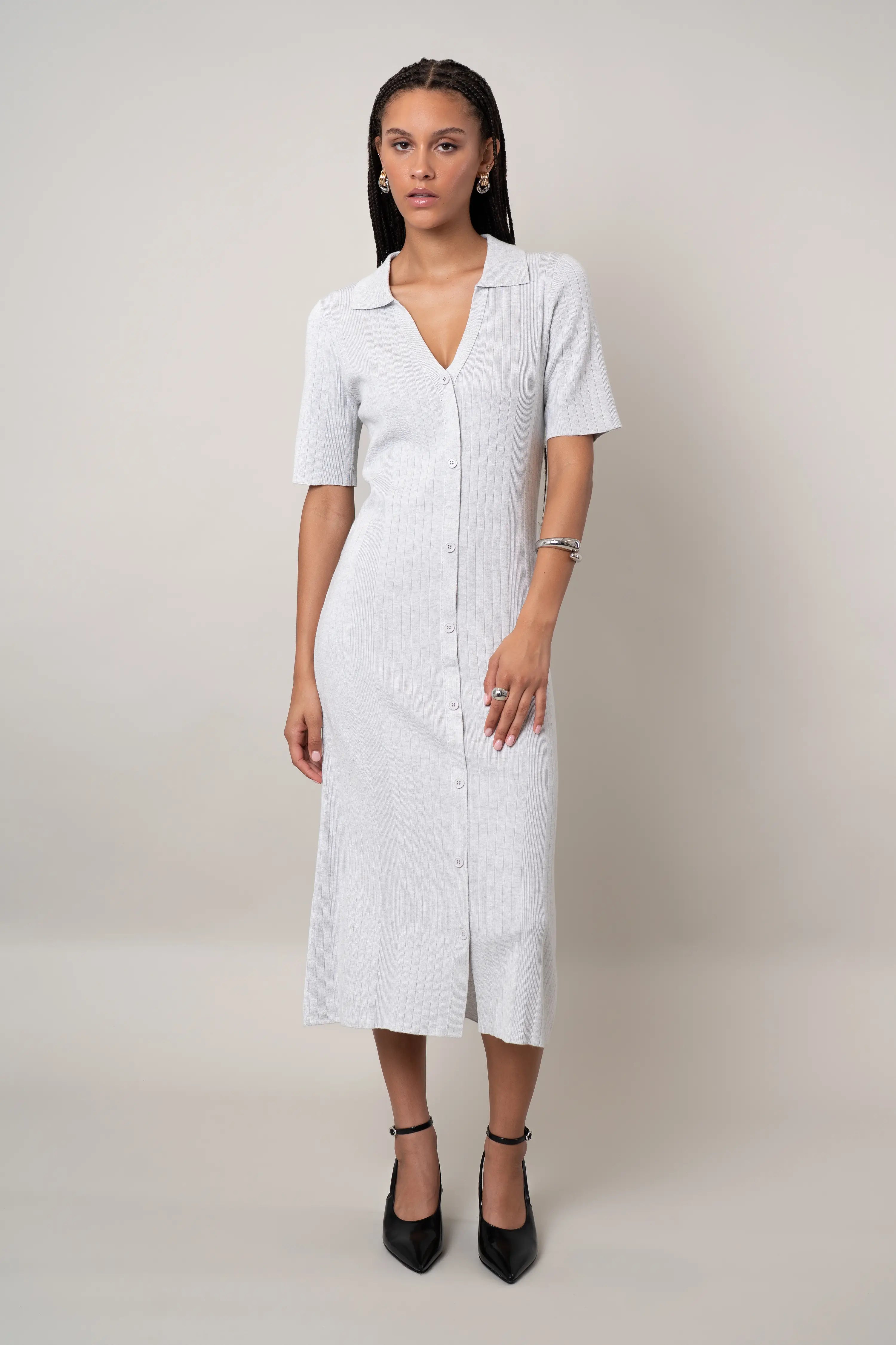 The Button-Front Polo Dress