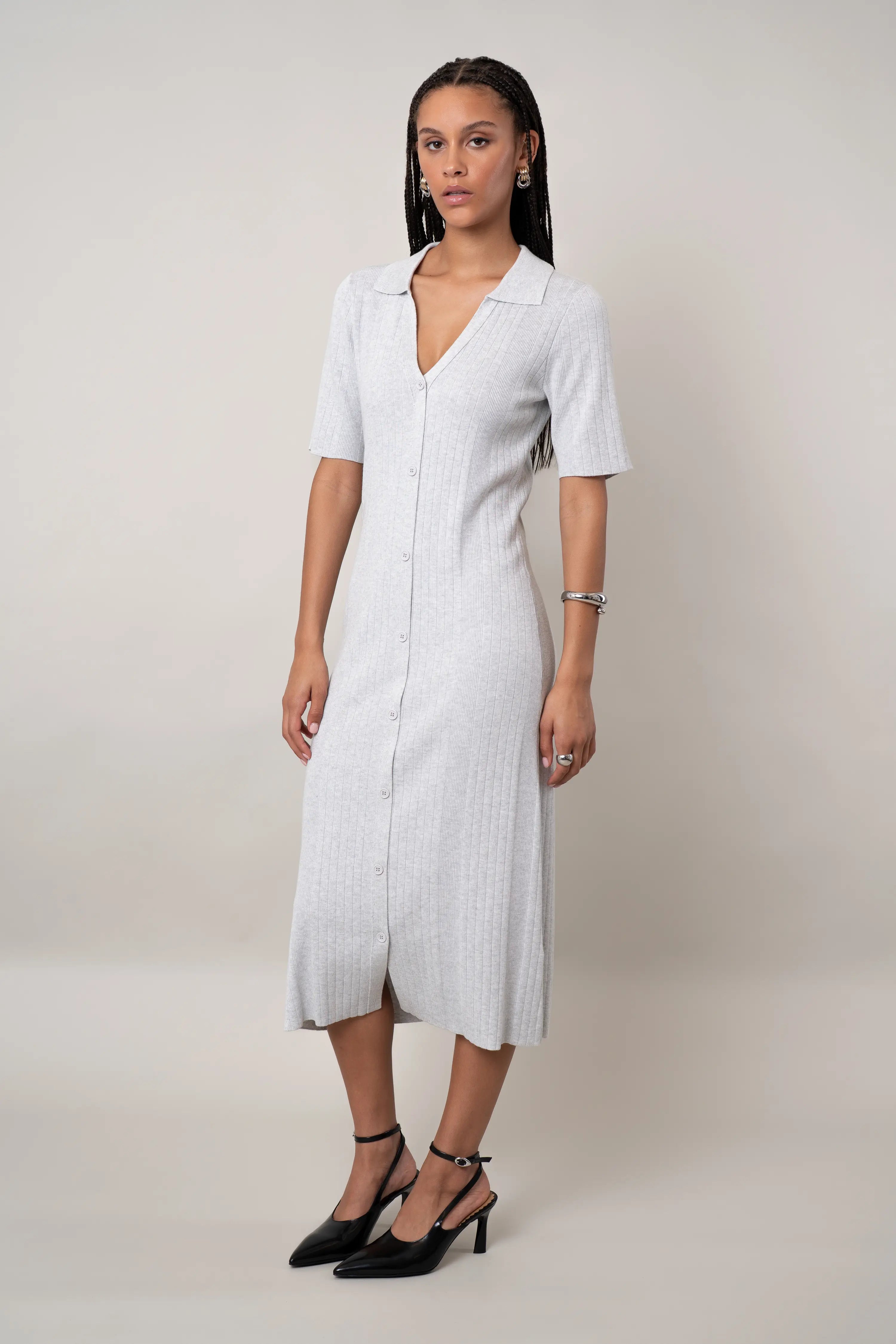 The Button-Front Polo Dress