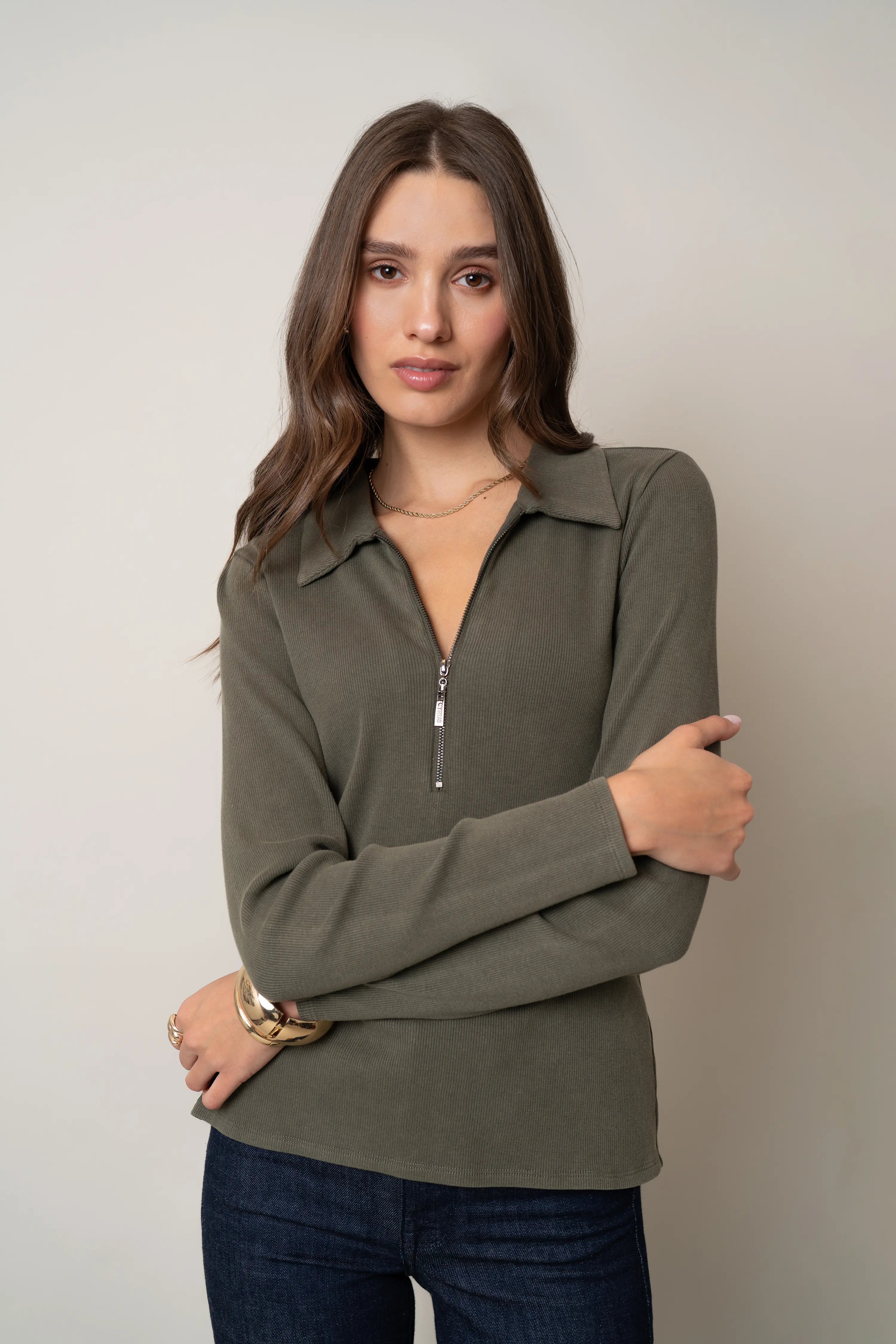 The Half-Zip Collared Knit