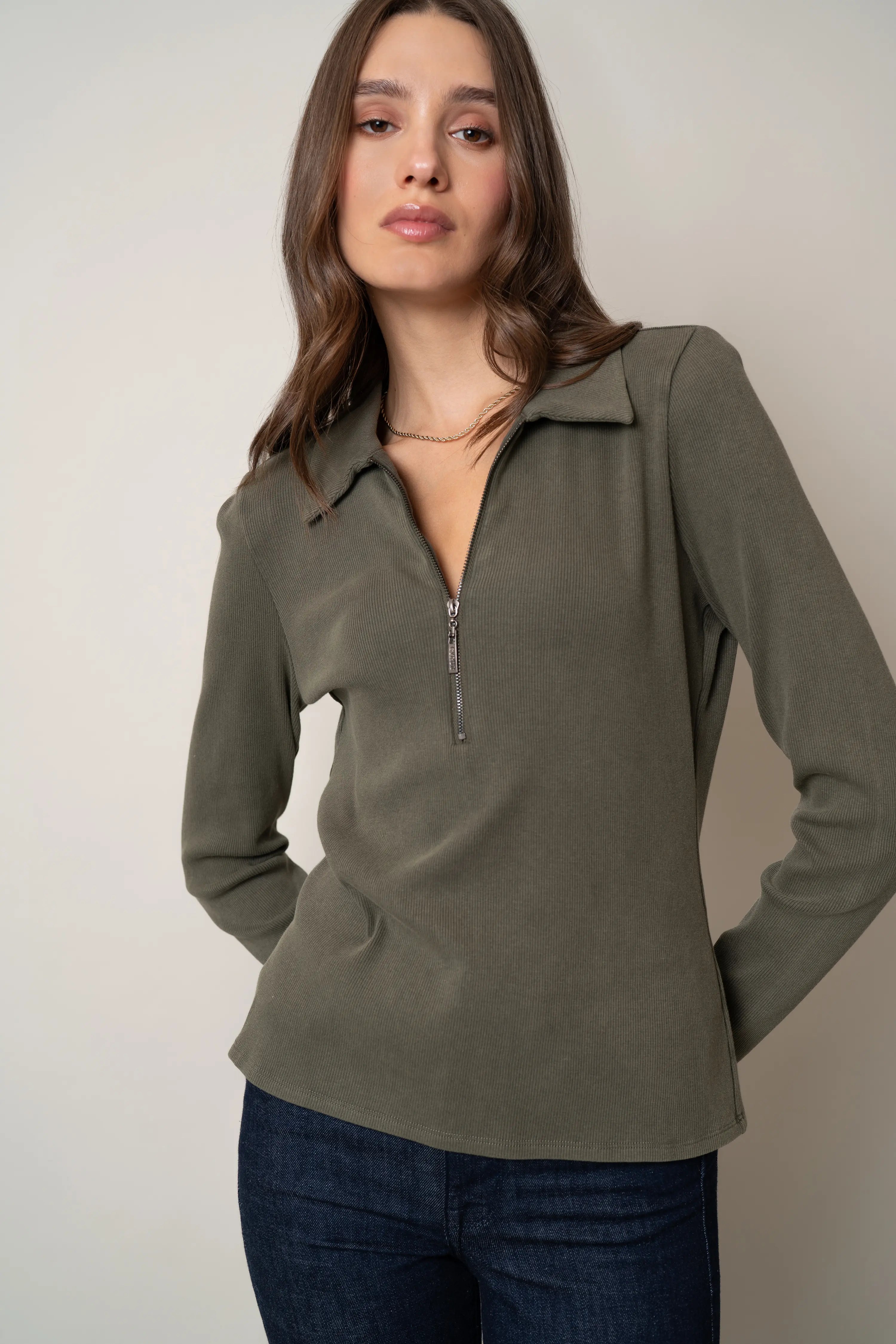 The Half-Zip Collared Knit