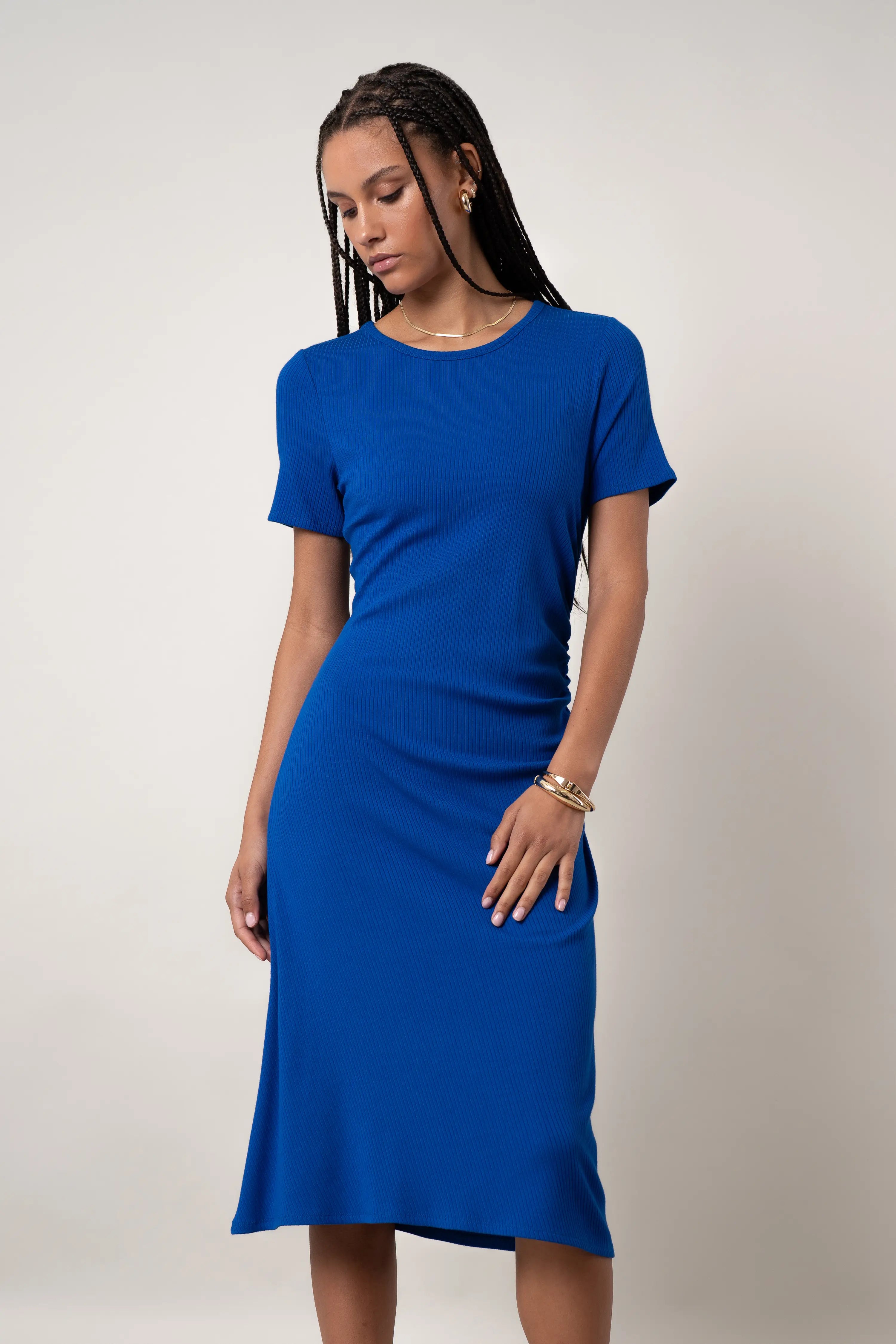 The Classic Ribbed Midi Dress
