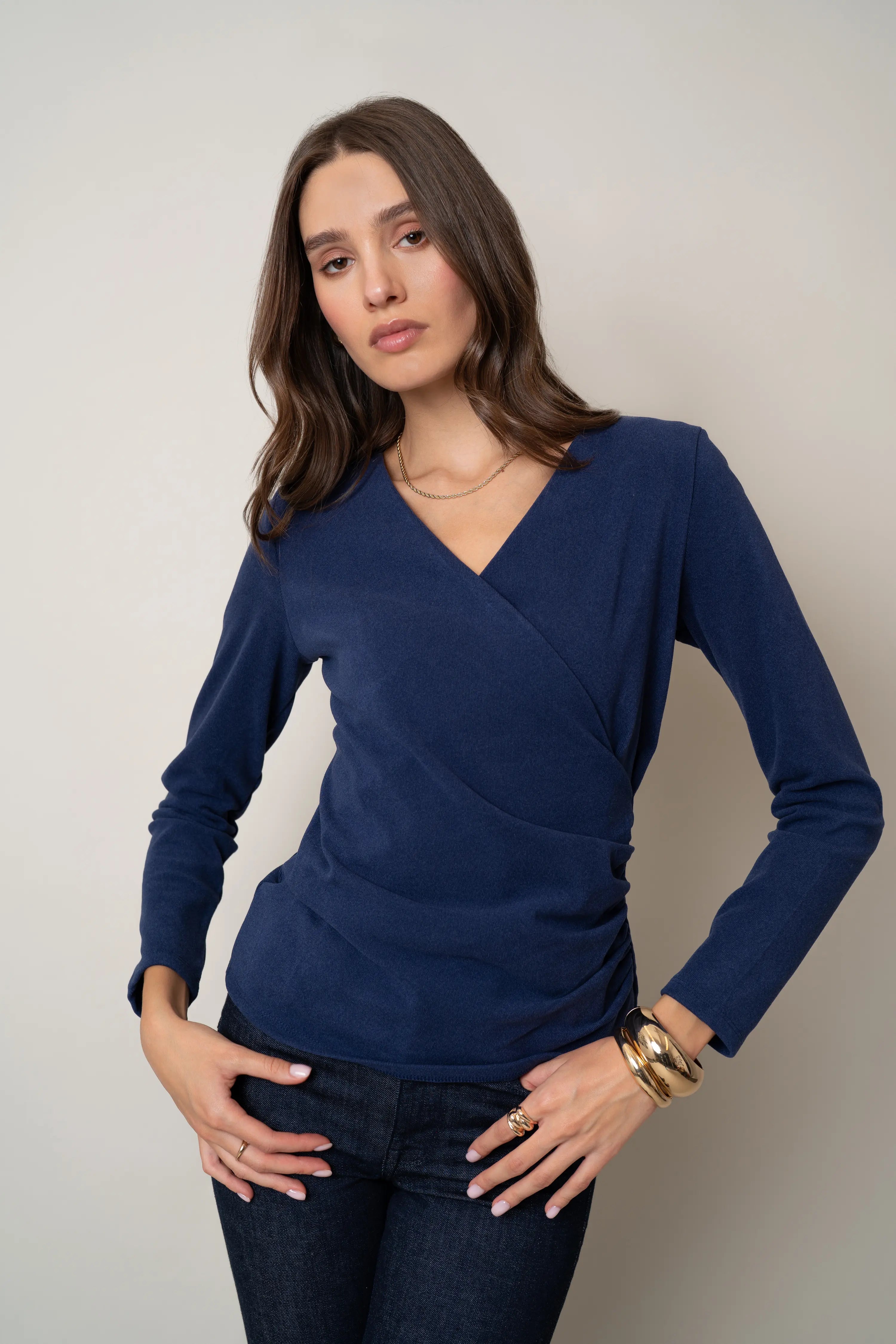 The Draped Surplice Knit