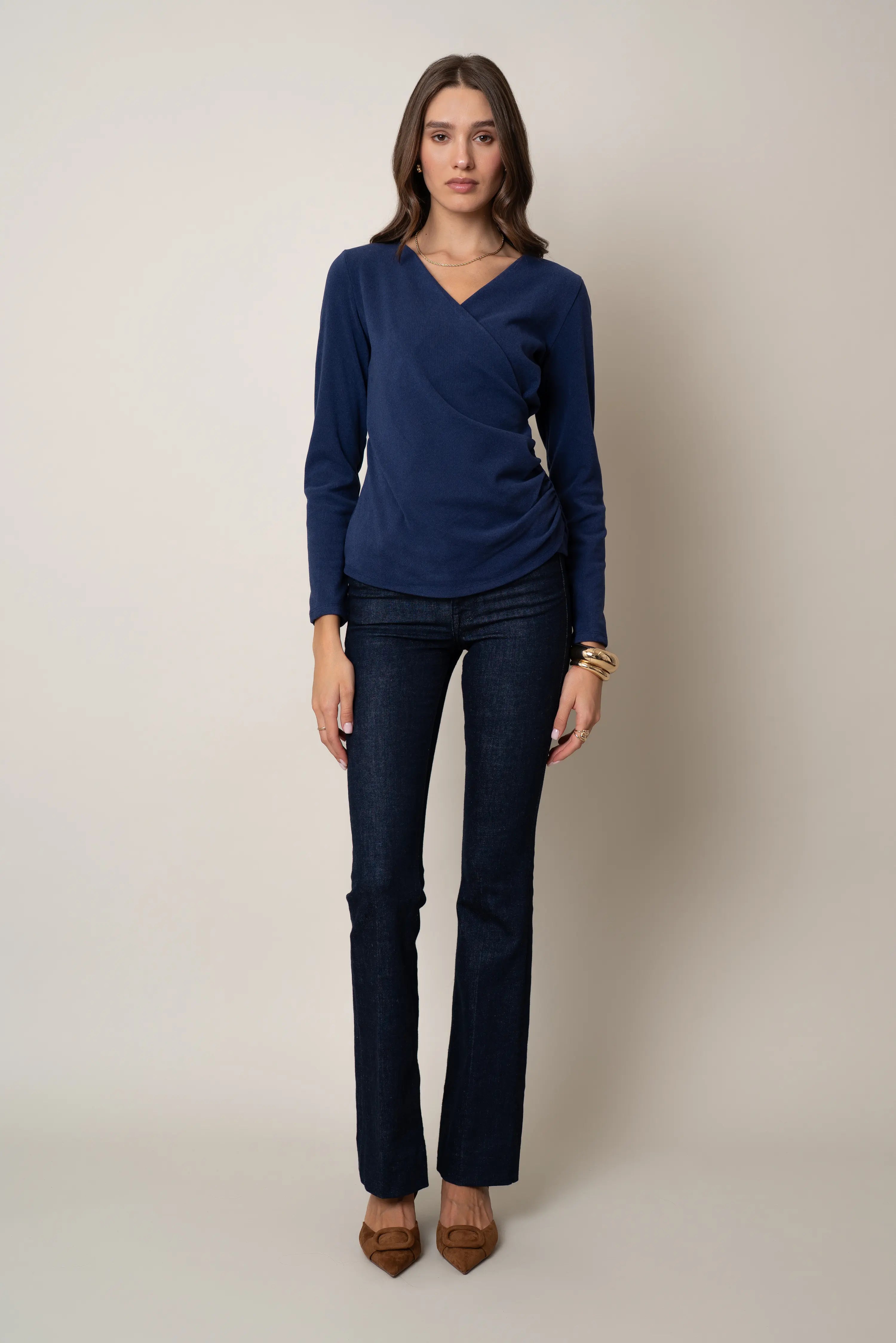 The Draped Surplice Knit