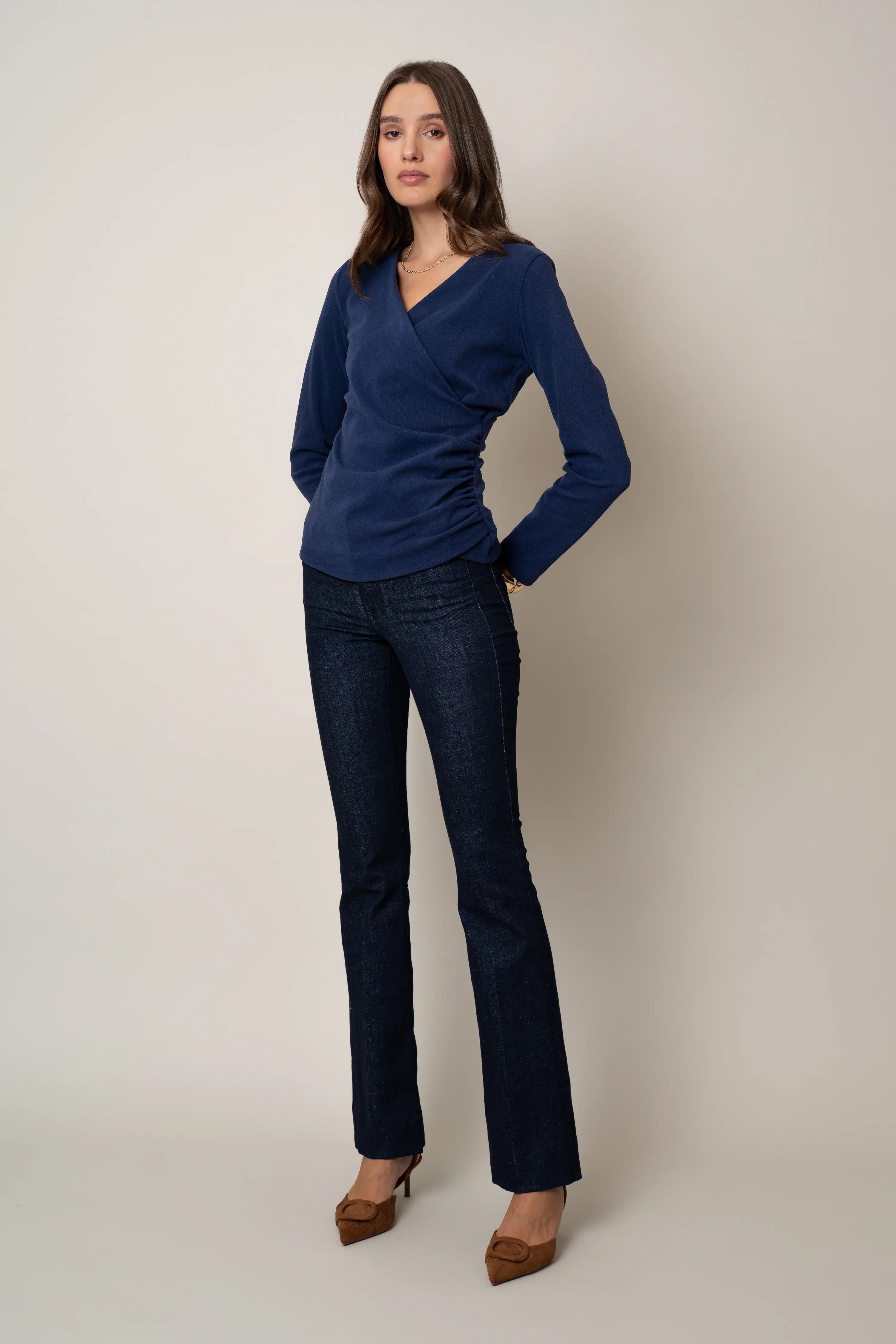 The Draped Surplice Knit